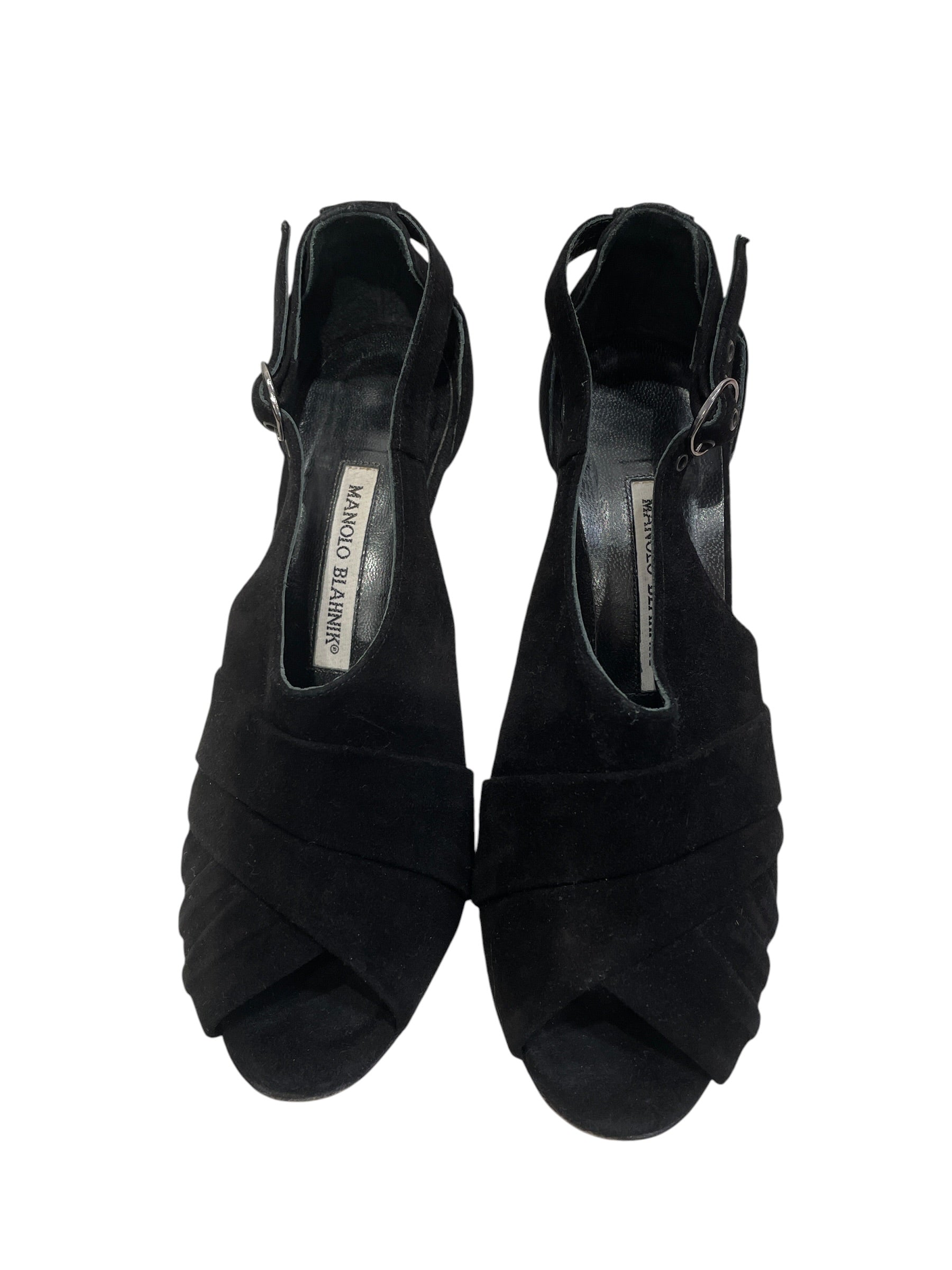 MANOLO BLAHNIK/Heels/US 6/Suede/BLK/BUCKLE view 4