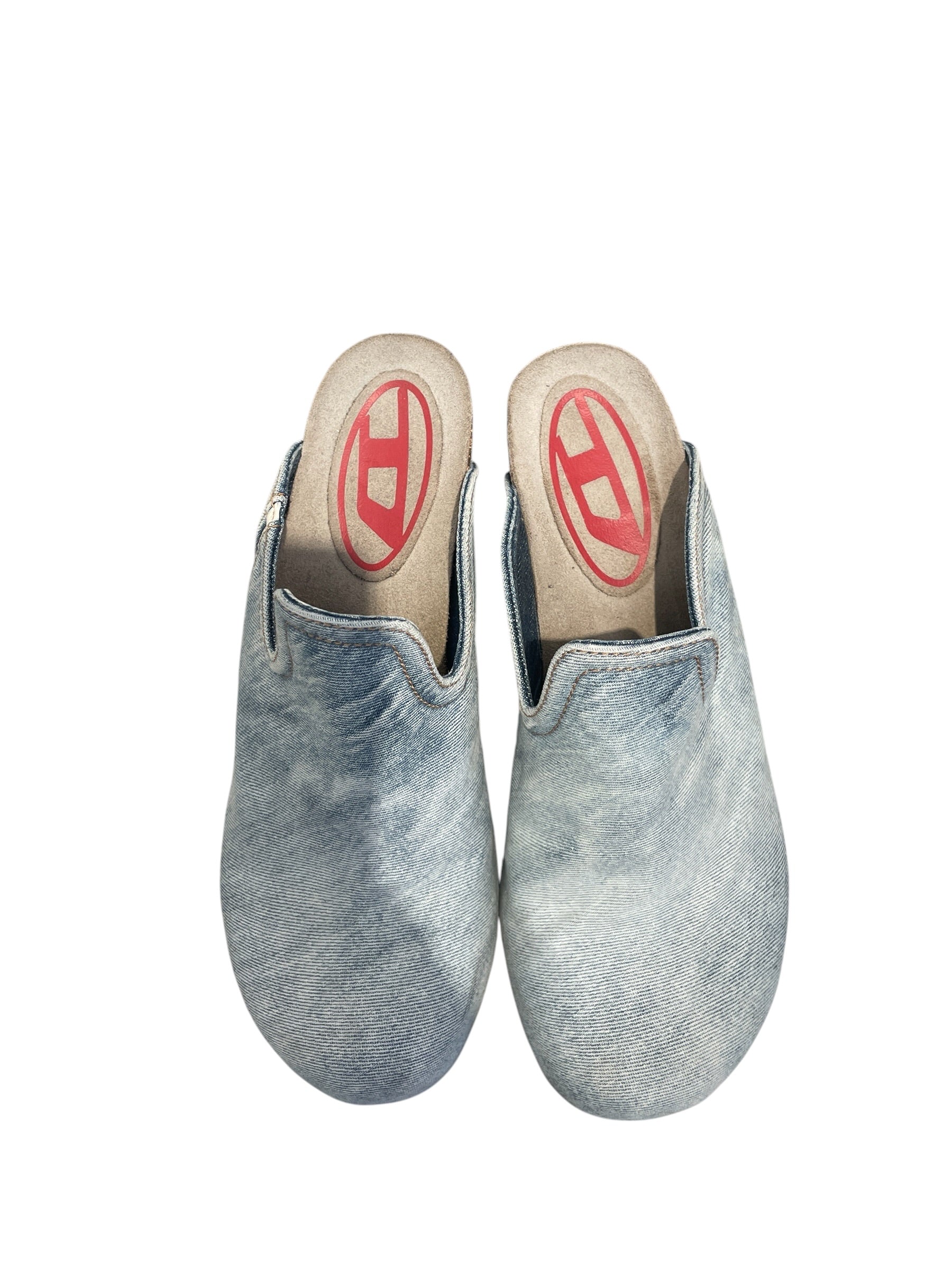 DIESEL/Heels/EU 40/Denim/BLU/Slip-on/DIESEL MULE WOODCHUK HEEL BLUE view 3