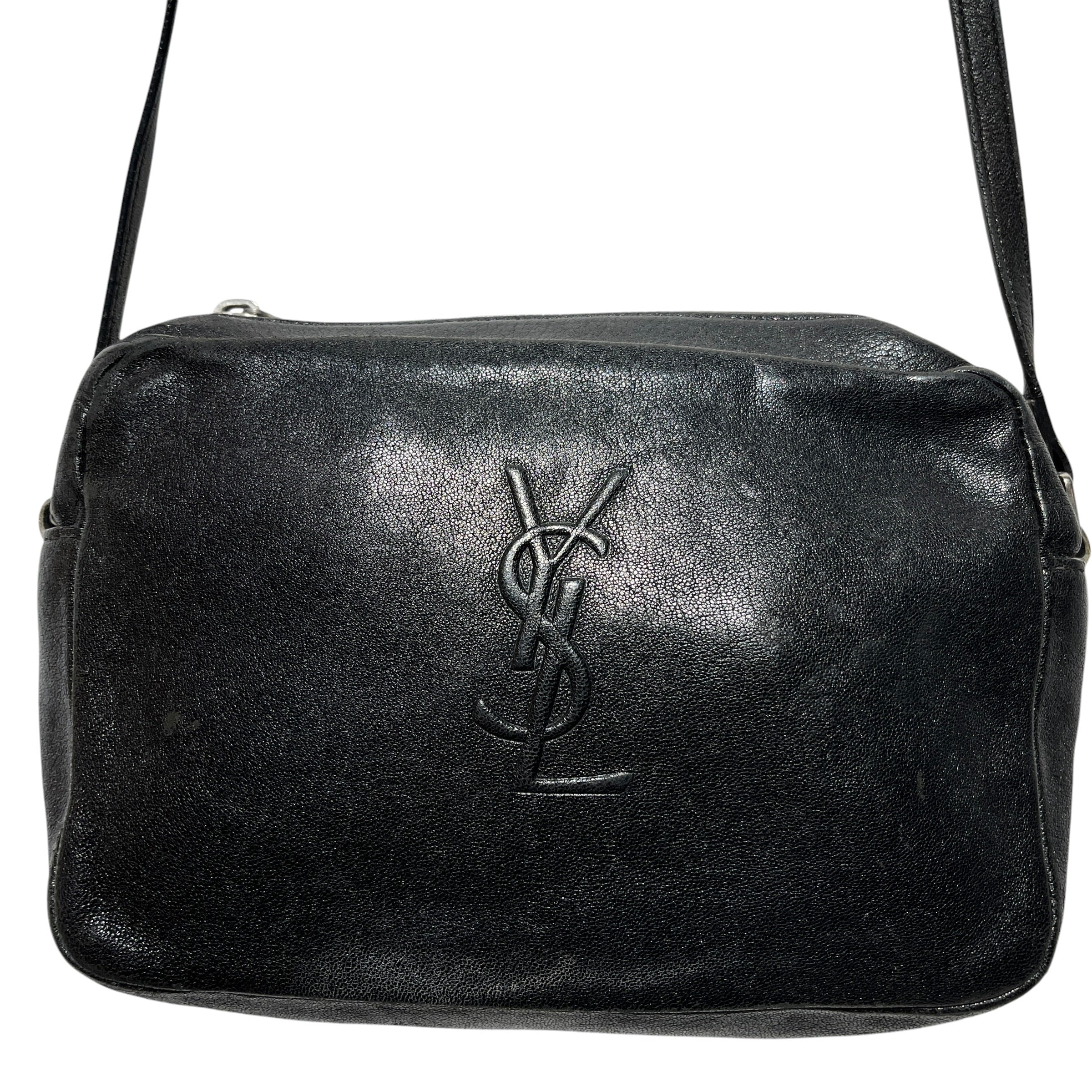 YVES SAINT LAURENT/Cross Body Bag/Leather/BLK/LOU CAMERA BAG view 3