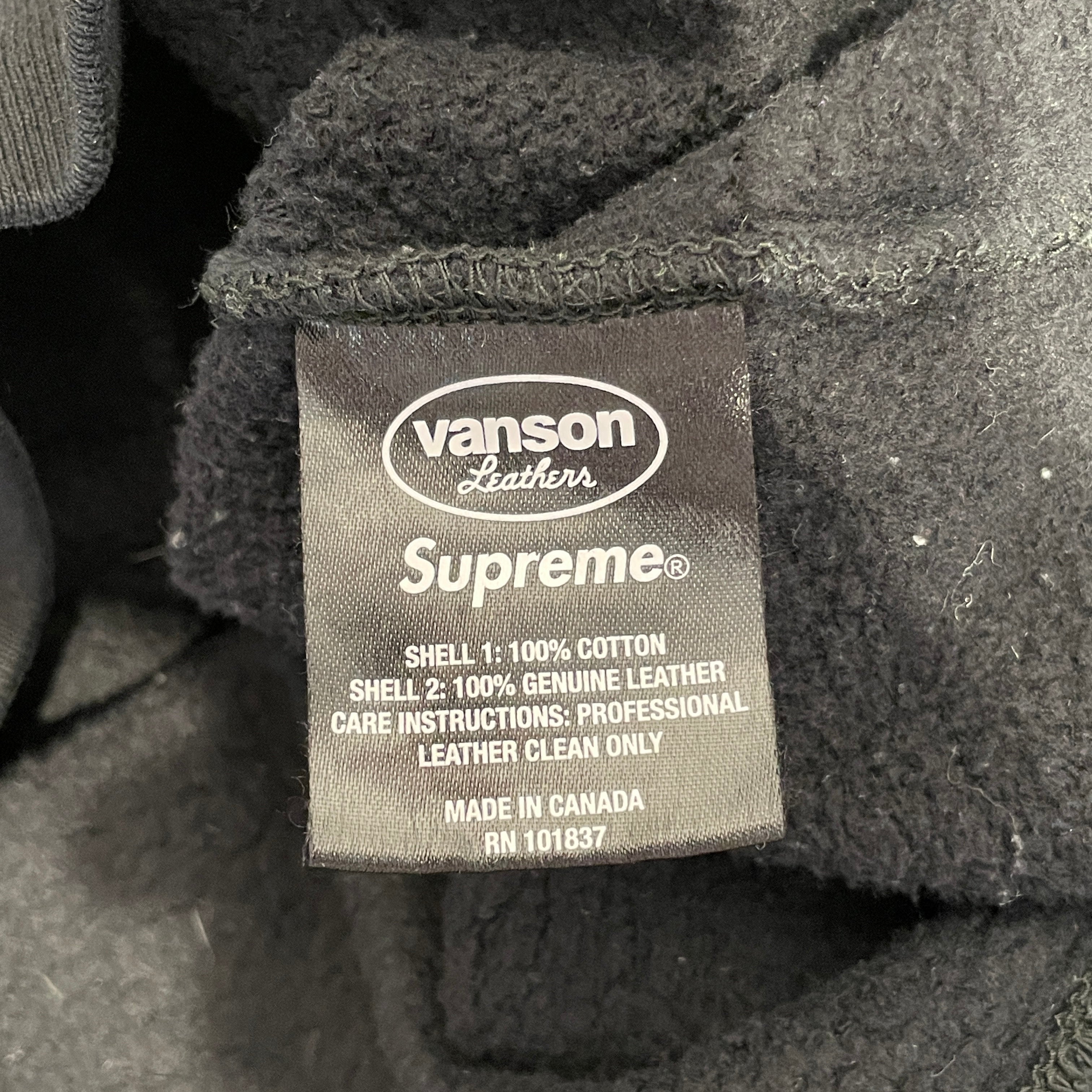 Supreme/Jacket/M/BLK/supreme x vanson view 3