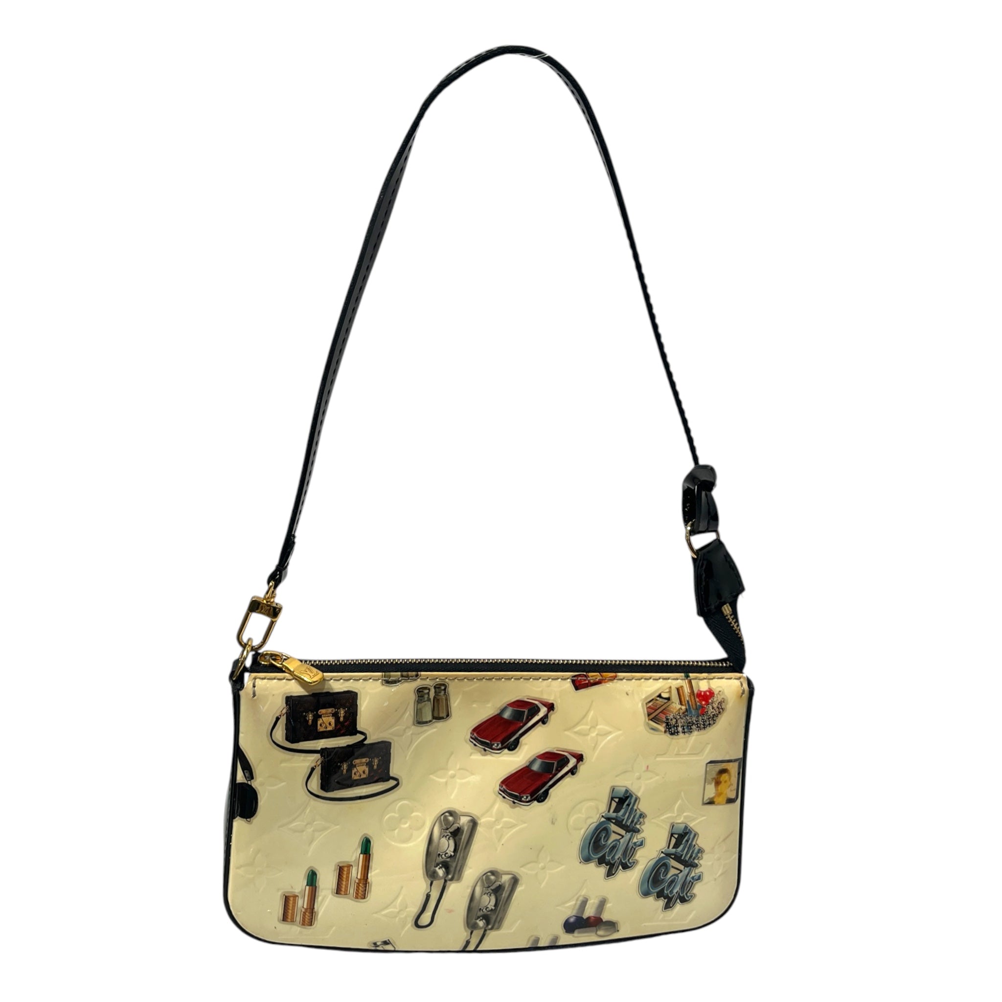 LOUIS VUITTON/Hand Bag/All Over Print/Leather/CRM/dr1105 view 2