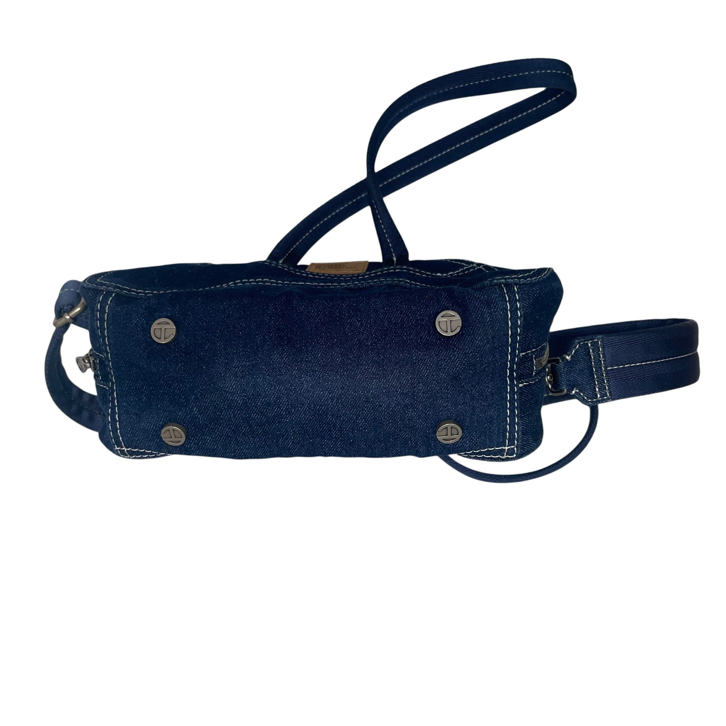 Telfar/Clutch Bag/Denim/IDG/brw tag/4 t studs bottom view 5