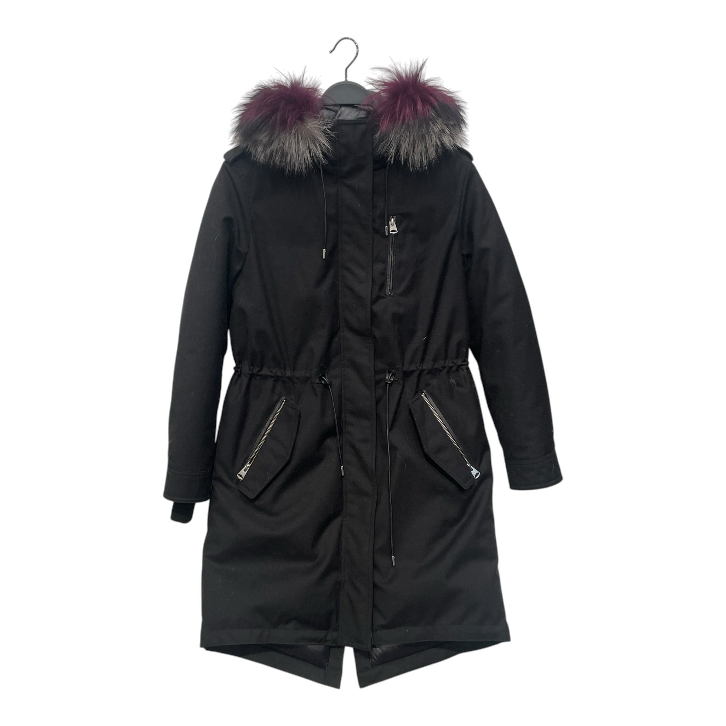 MACKAGE/Mod Parka/M/Cotton/BLK/PINK FUR LINED HOODED view 1