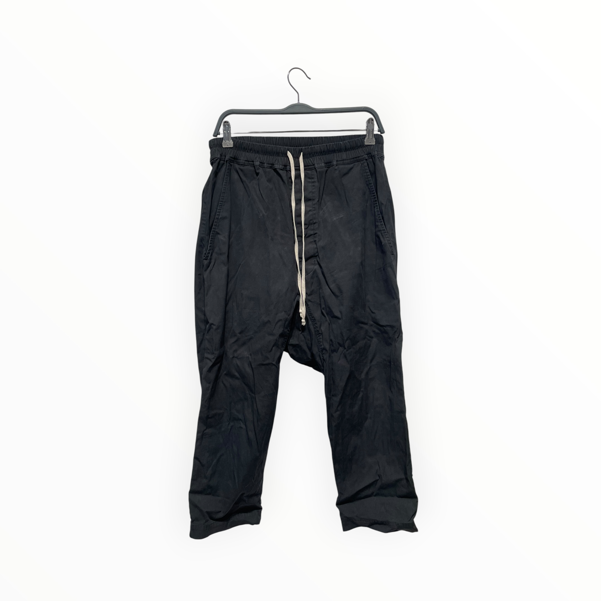 Rick Owens/Skinny Pants/36/Cotton/BLK/drop crotch pants view 1