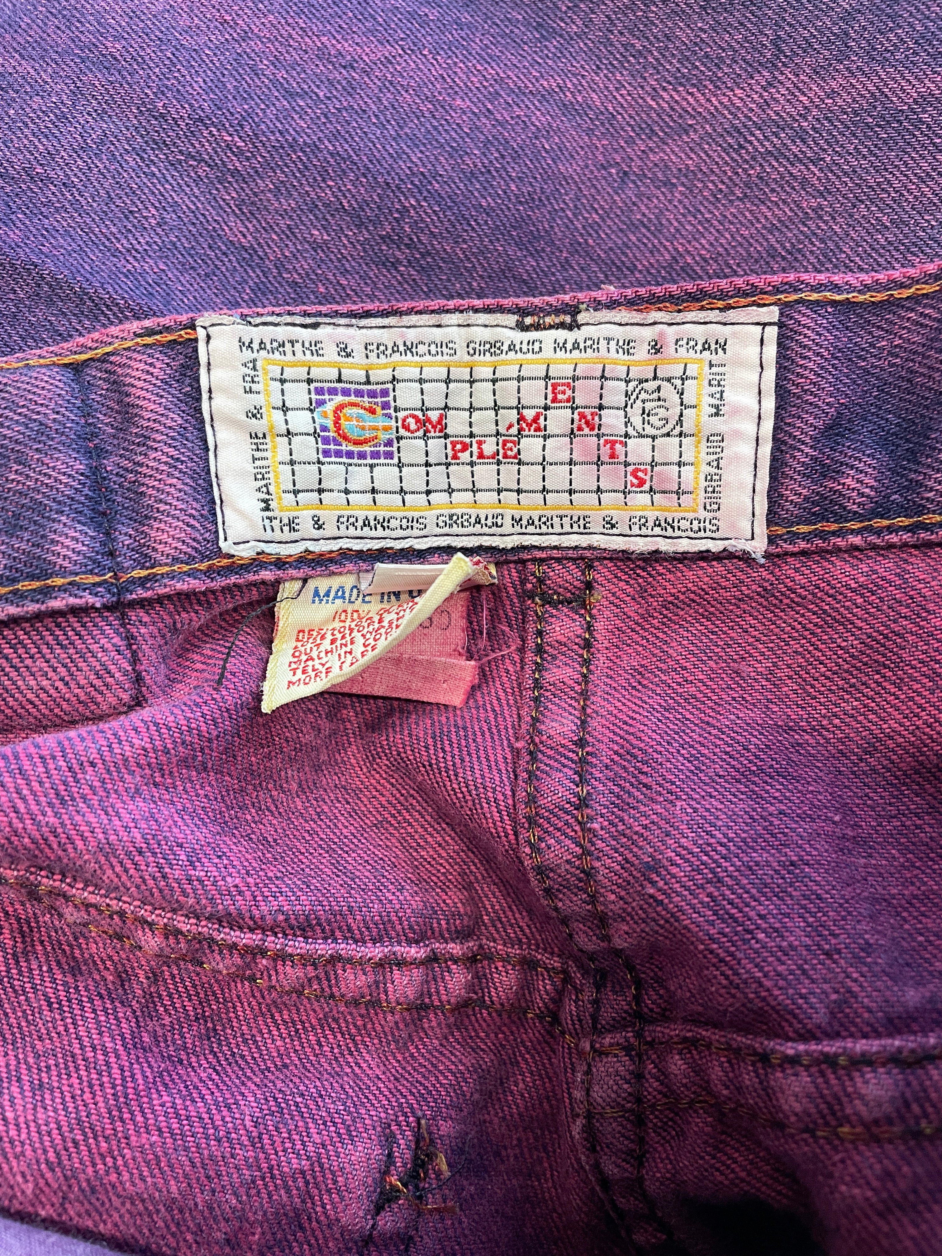 MARITHE FRANCOIS GIRBAUD/Straight Pants/7/Denim/PPL/VINTAGE FUSCHIA DENIM view 5