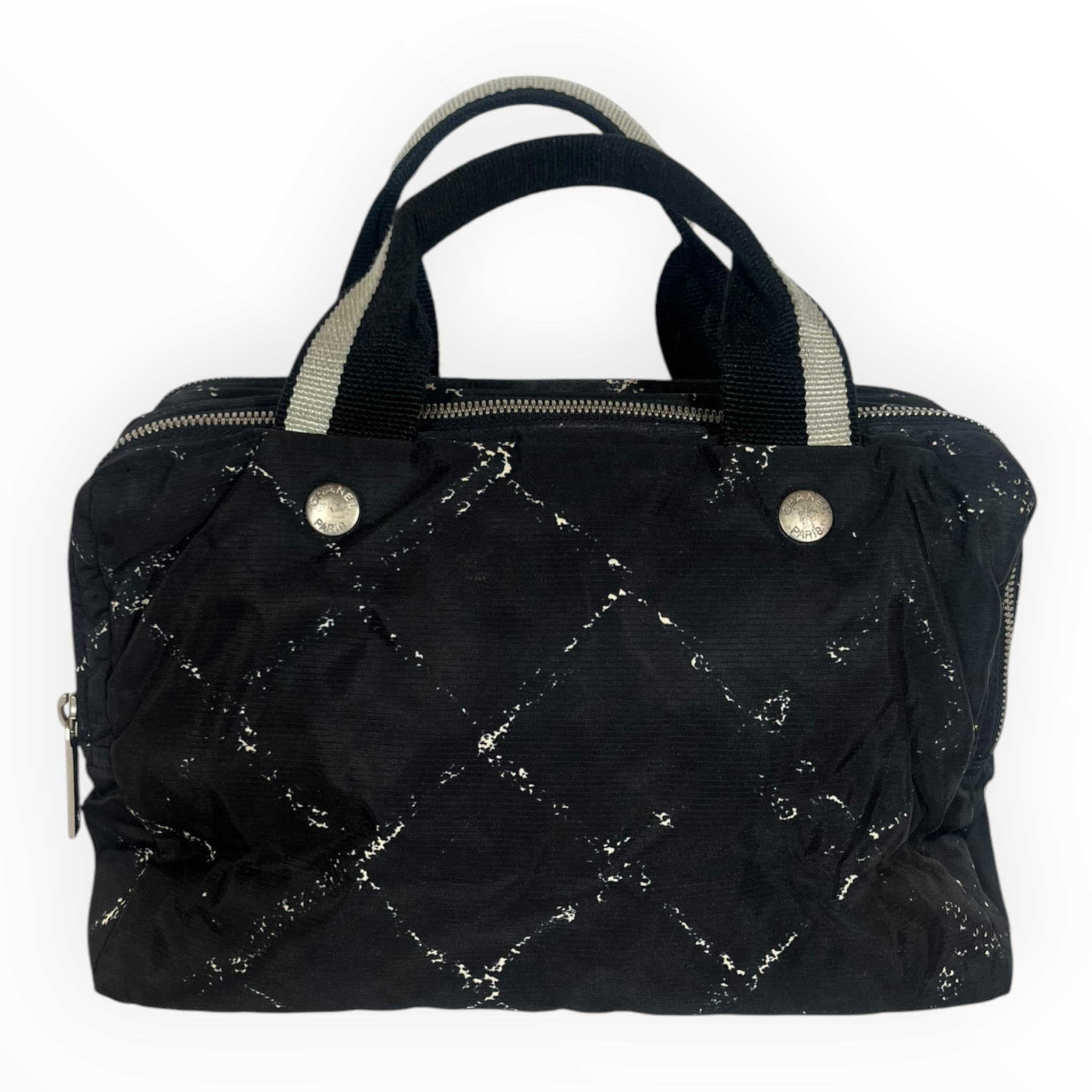 CHANEL/Bag/Nylon/BLK/Old Travel Line Mini Duffle view 1
