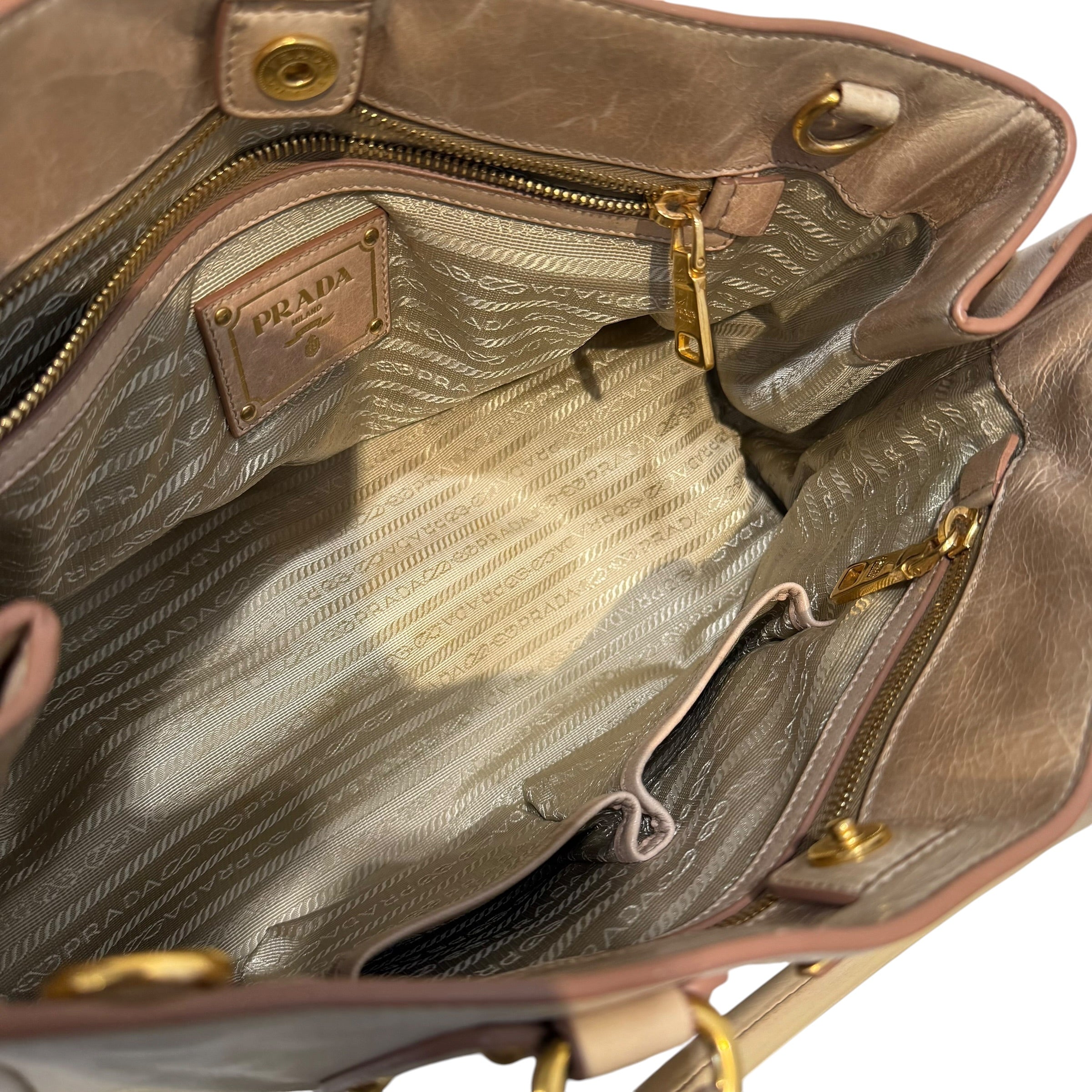 PRADA/Bag/Leather/CRM/Vitello Shine Leather Shoulder view 4