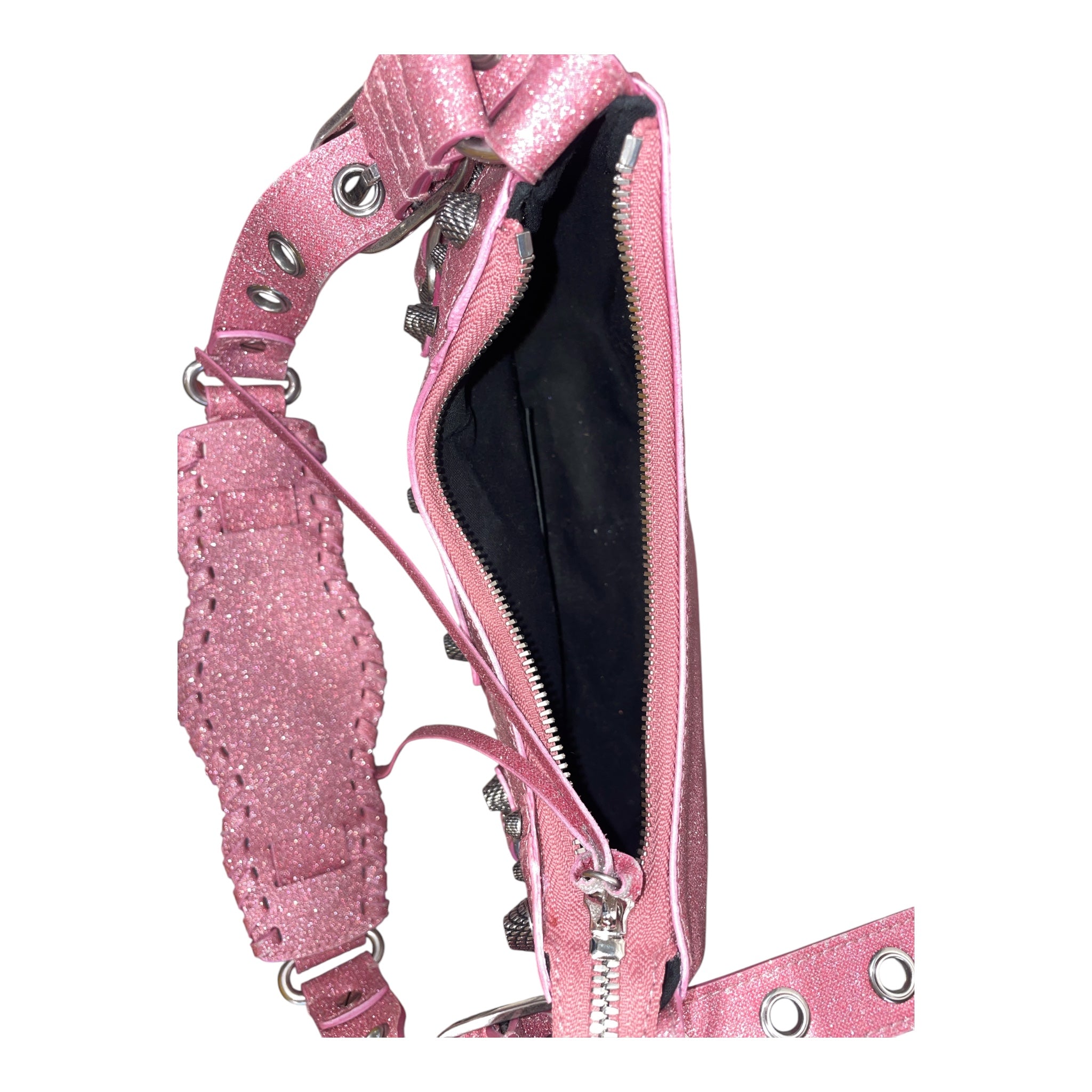 BALENCIAGA/Cross Body Bag/Glitter/PNK/LE CAGOLE view 4