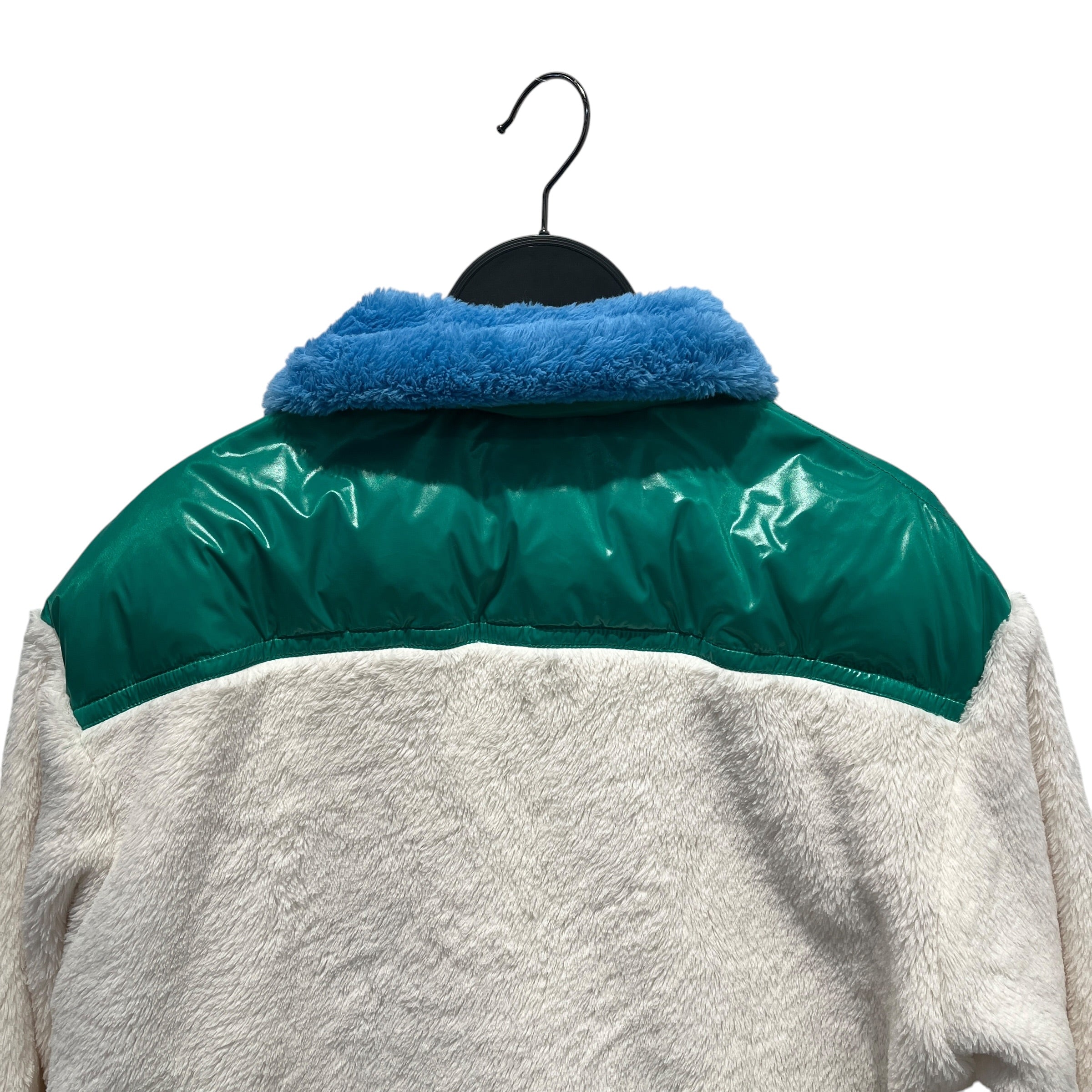 MONCLER/Fleece Jkt/L/WHT/grenoble full zip green panel view 5