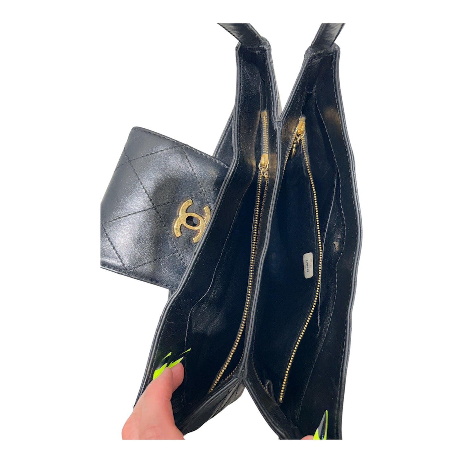 CHANEL/Bag/Leather/BLK/QUILTED view 4