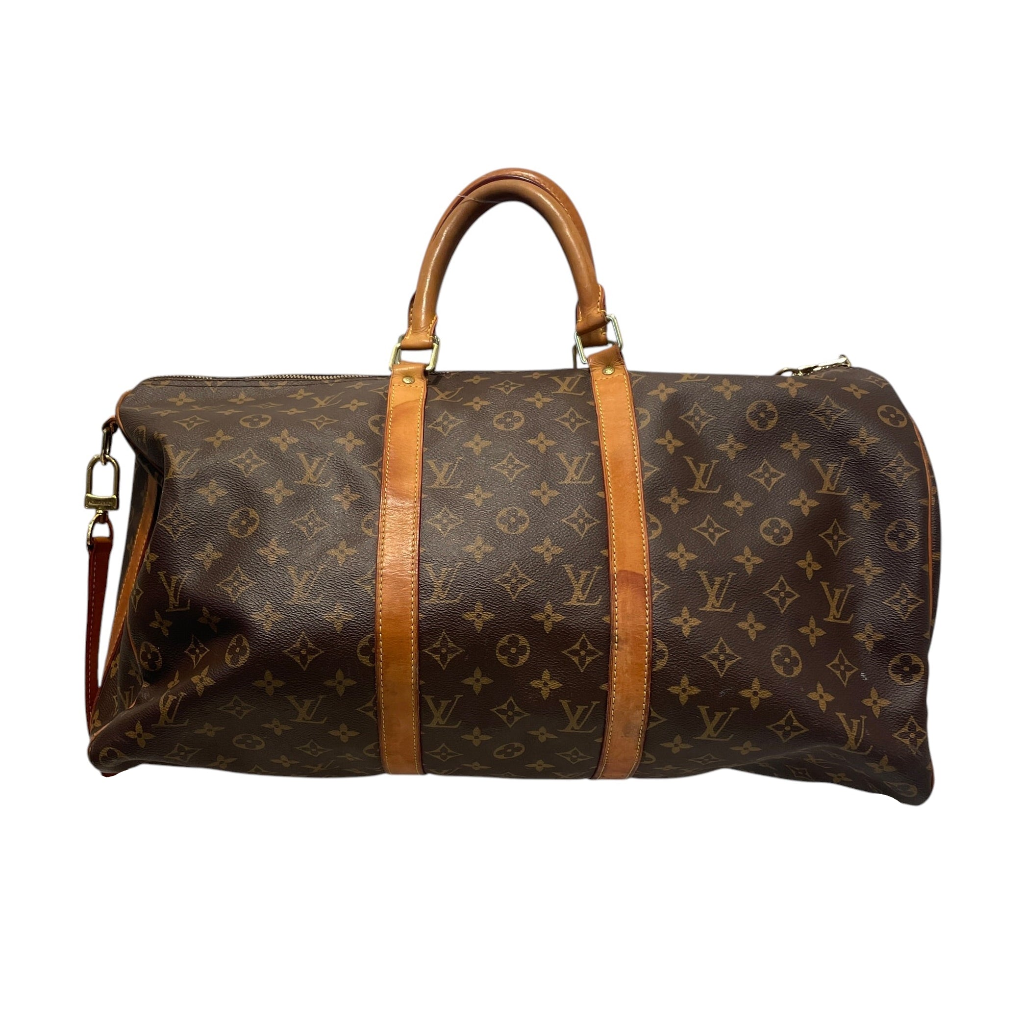 LOUIS VUITTON/Luggage/Monogram/Leather/BRW/Keepall view 1