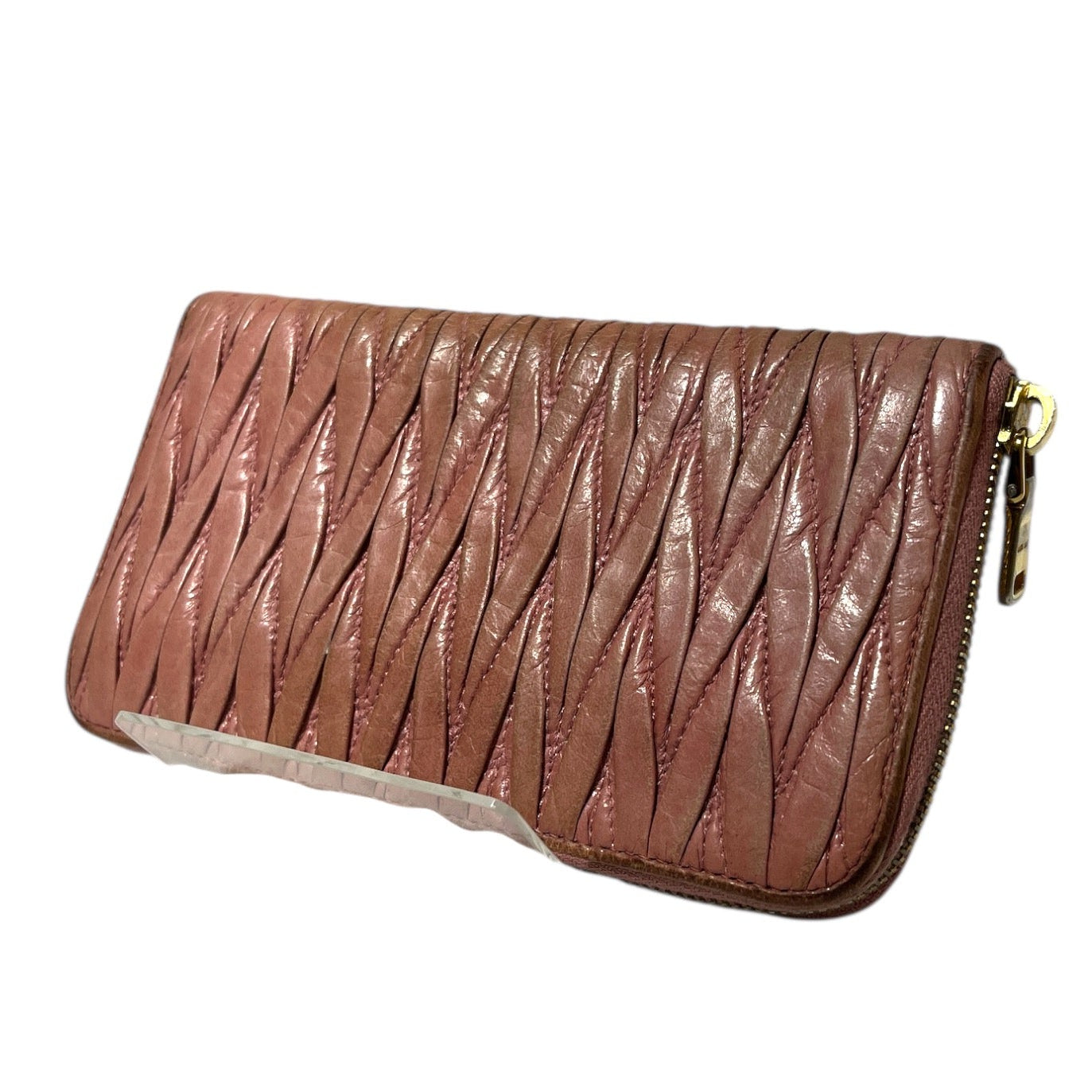 MIU MIU/Long Wallet/Leather/PNK/MATELASSE NAPPA LEATHER WALLET view 2