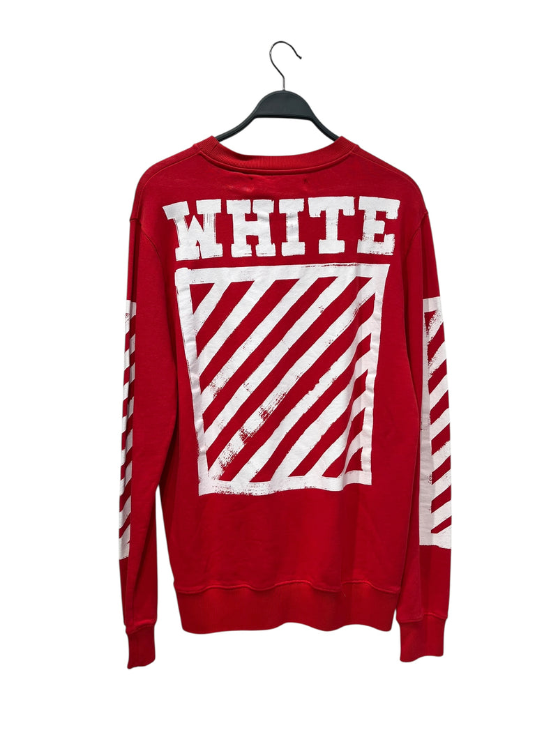 OFF-WHITE/Sweatshirt/S/Cotton/RED/BRUSHED LONG SLEEVE