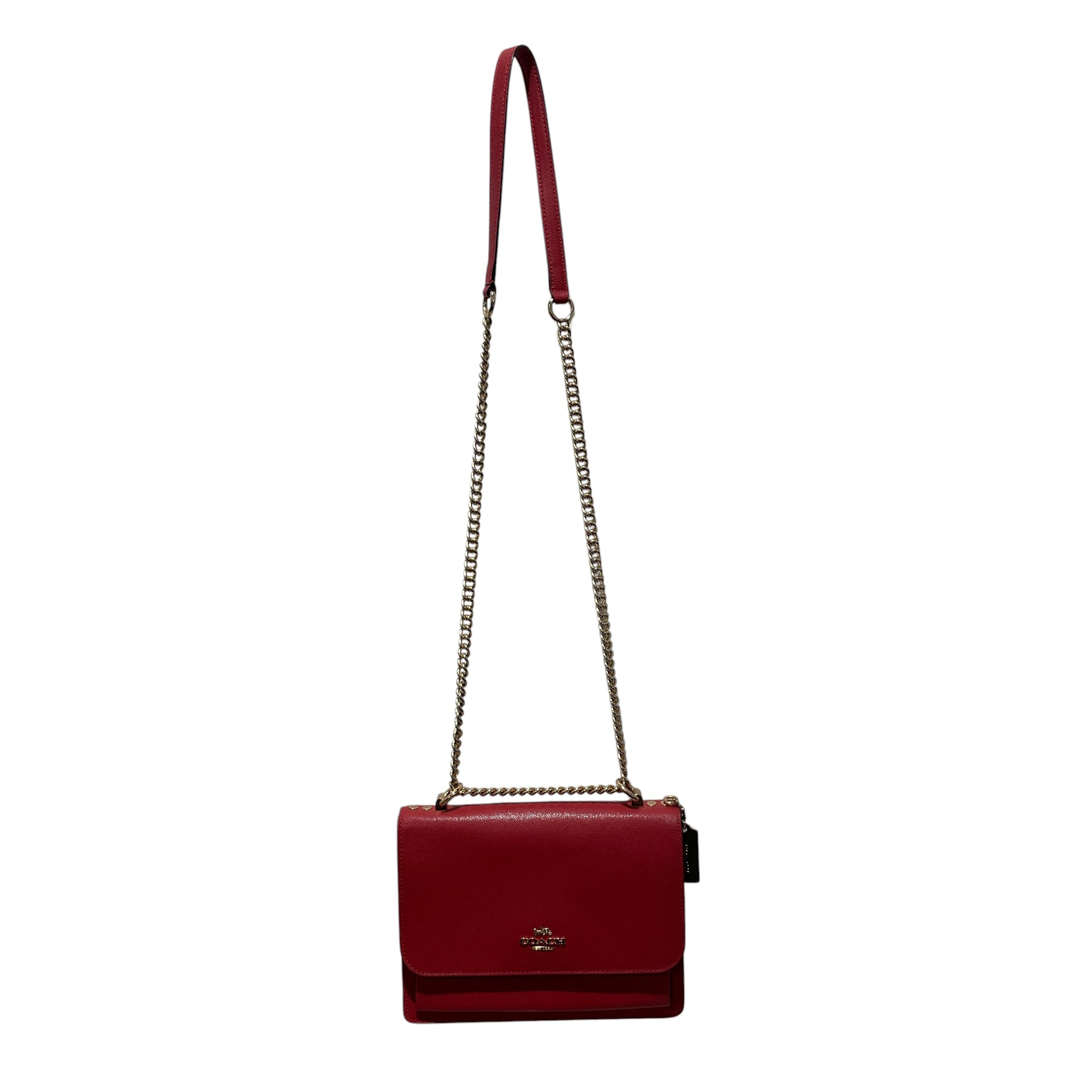 COACH/Cross Body Bag/Leather/RED/mini klare view 1