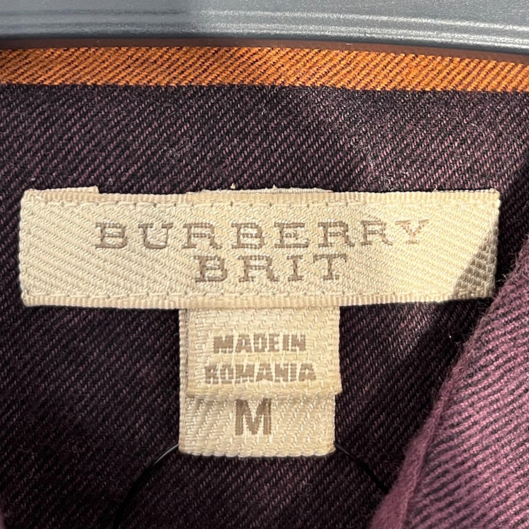 BURBERRY BRIT/LS Blouse/M/Plaid/Cotton/MLT/ LS BUTTON UP PURPLE ORANGE view 3
