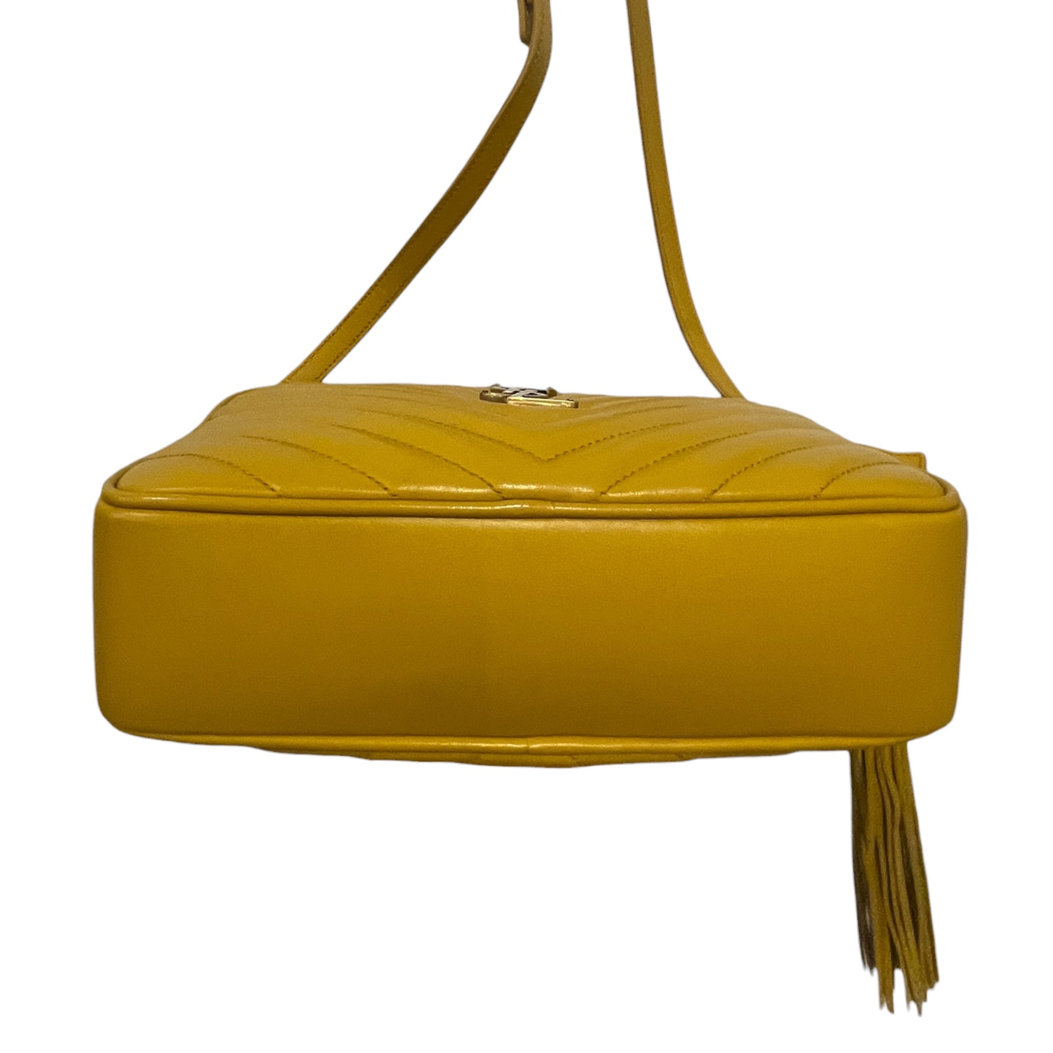YVES SAINT LAURENT/Cross Body Bag/Leather/YEL/GLD Hardware Mini view 5