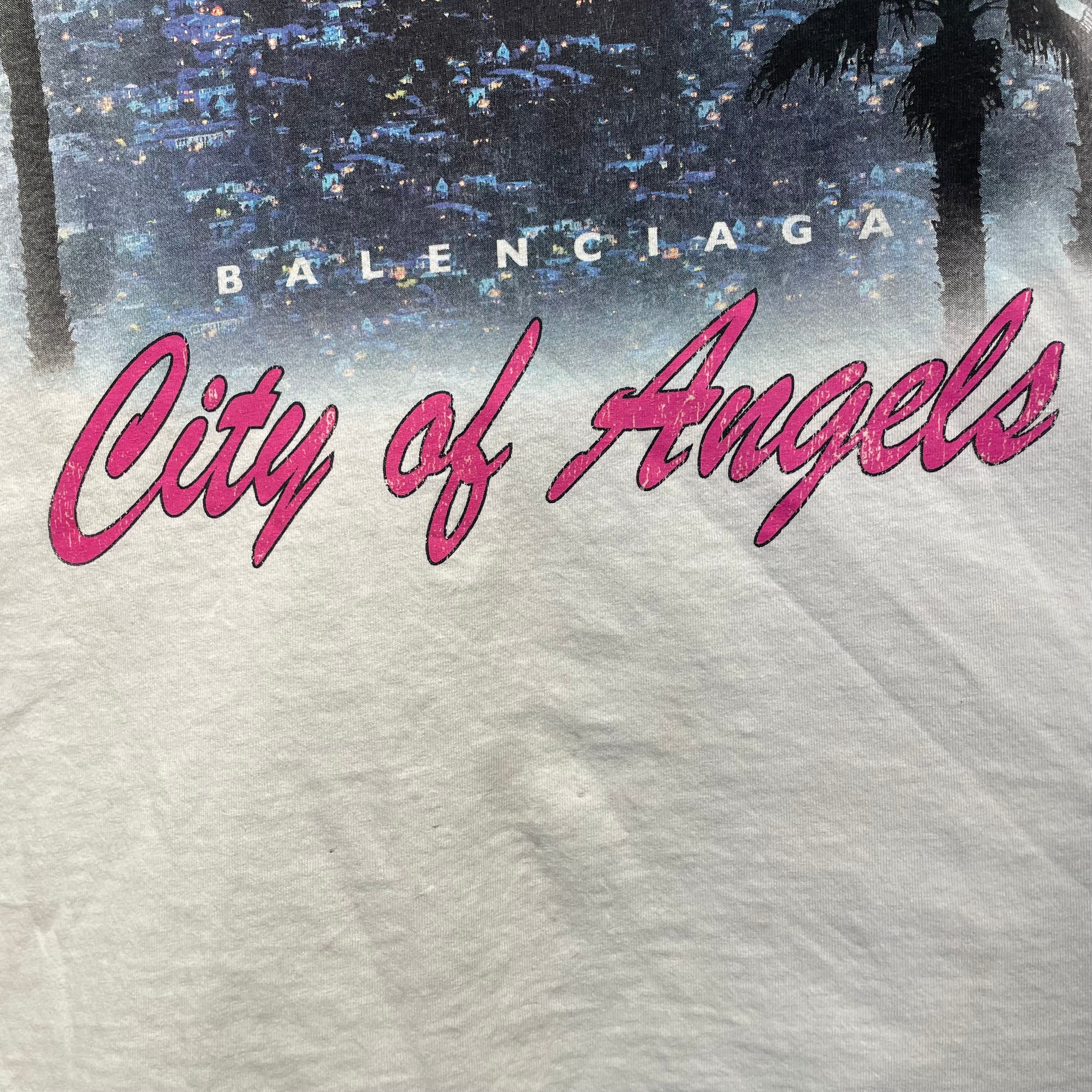 BALENCIAGA/T-Shirt/M/Cotton/WHT/city of angels dirty white view 5