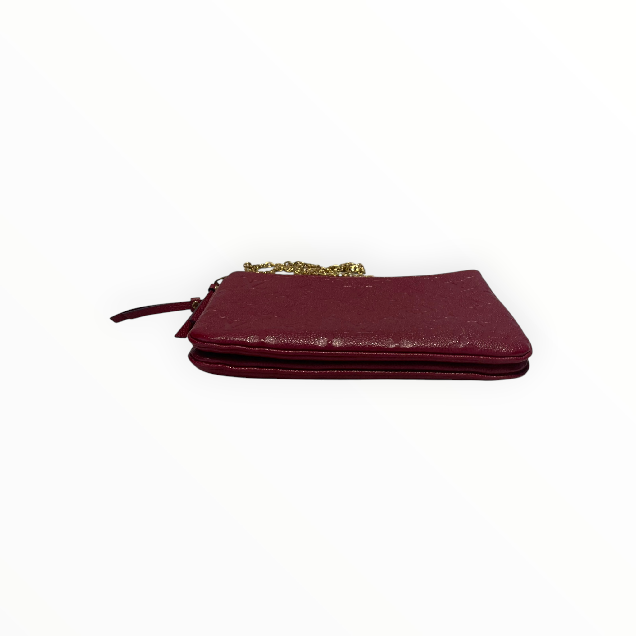 LOUIS VUITTON/Cross Body Bag/Leather/RED/Empreinte Pochette view 3