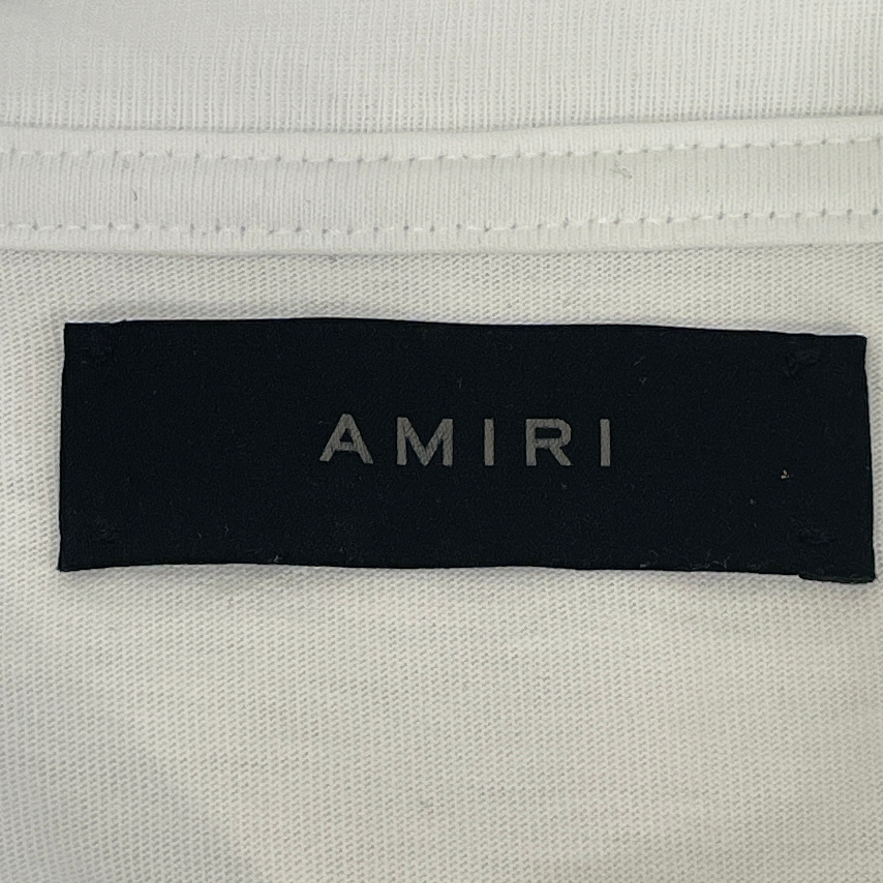 AMIRI/T-Shirt/XL/Cotton/WHT/Graphic/WAVE LOGO T-SHIRT view 3
