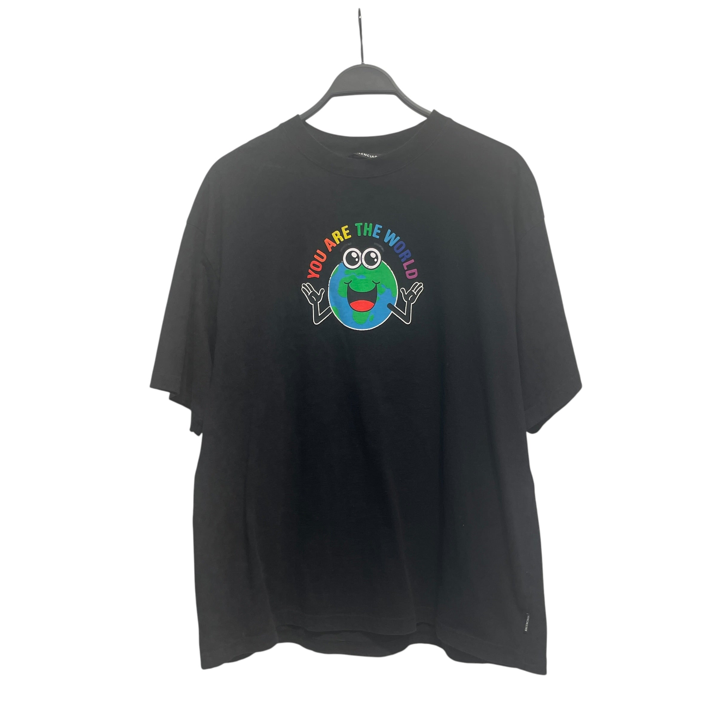 BALENCIAGA/T-Shirt/S/Cotton/BLK/Graphic/YOU ARE THE WORLD view 1