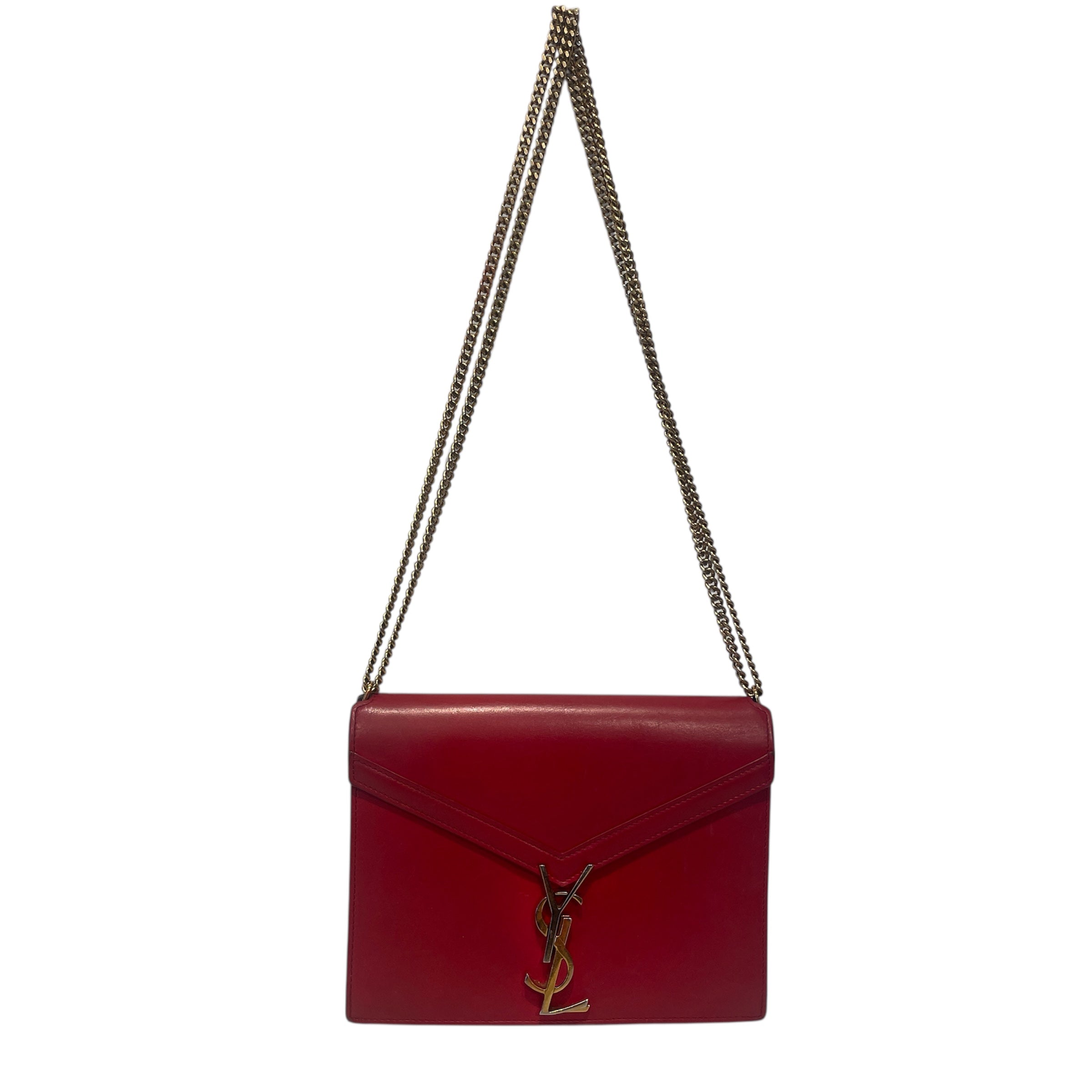 SAINT LAURENT/Cross Body Bag/Leather/RED/GRAIN DE POUDRE view 1