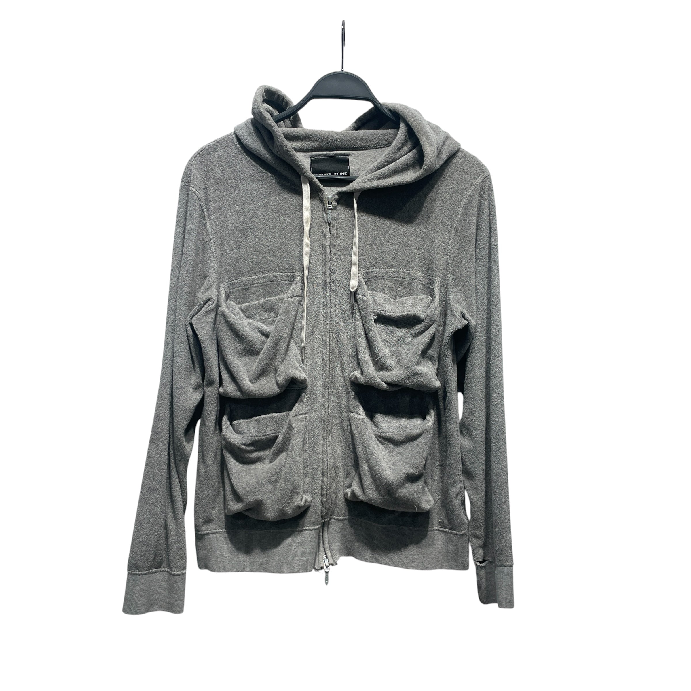 NUMBER (N)INE/Zip Up Hoodie/3/Cotton/GRY/ view 1