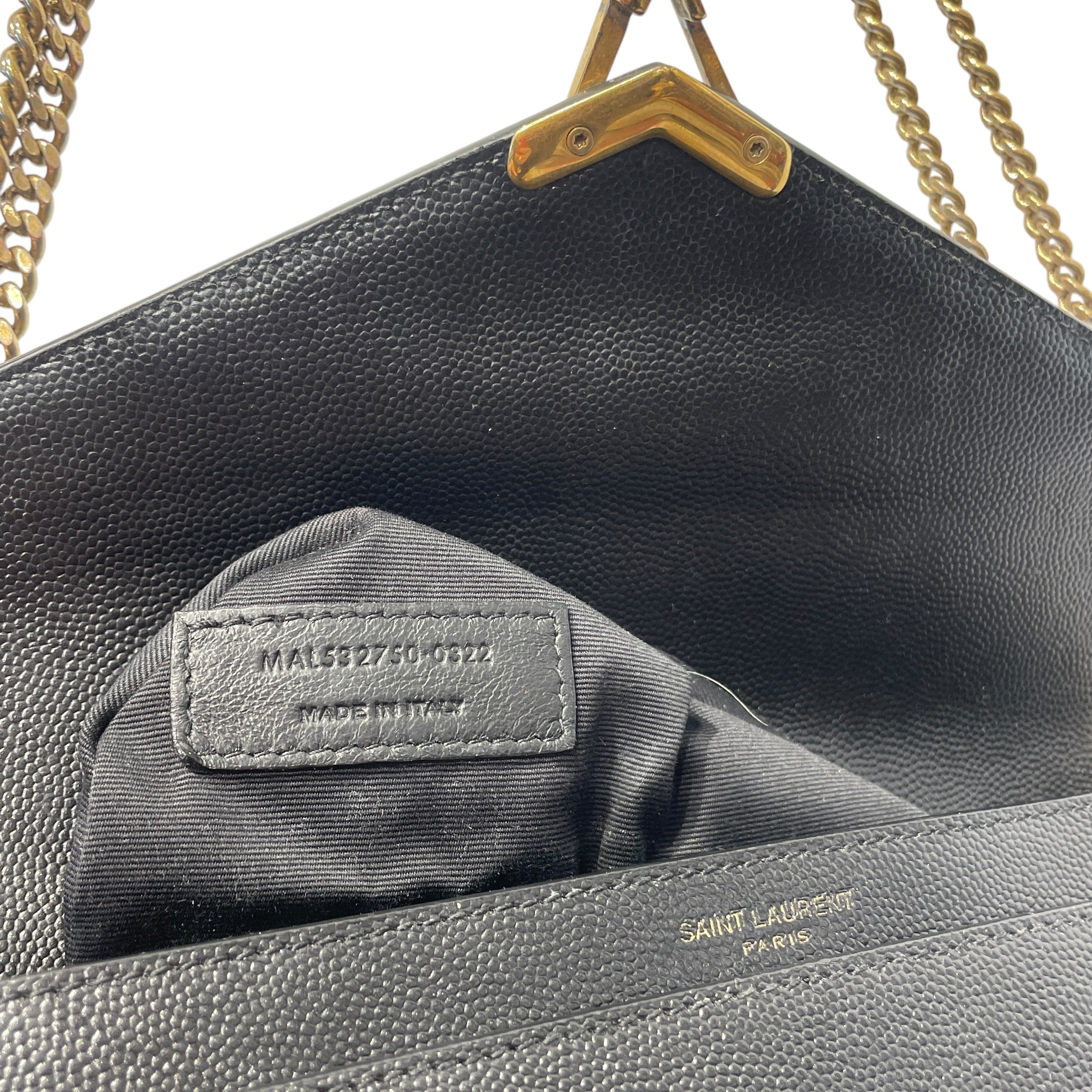 YVES SAINT LAURENT/Bag/Leather/BLK/ Signature Chainstrap view 3