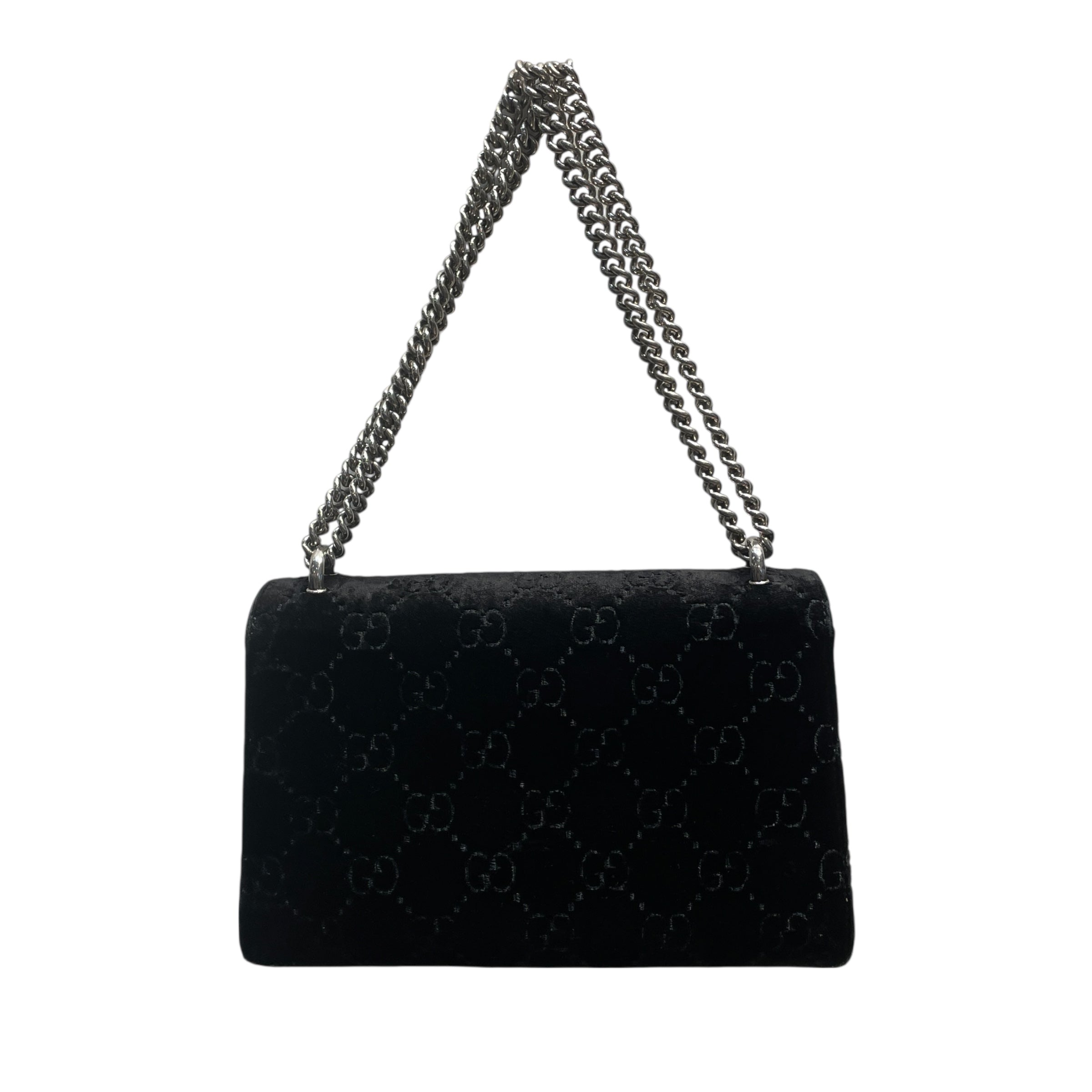 GUCCI/Cross Body Bag/Monogram/BLK/dionysus bag black velvet view 2