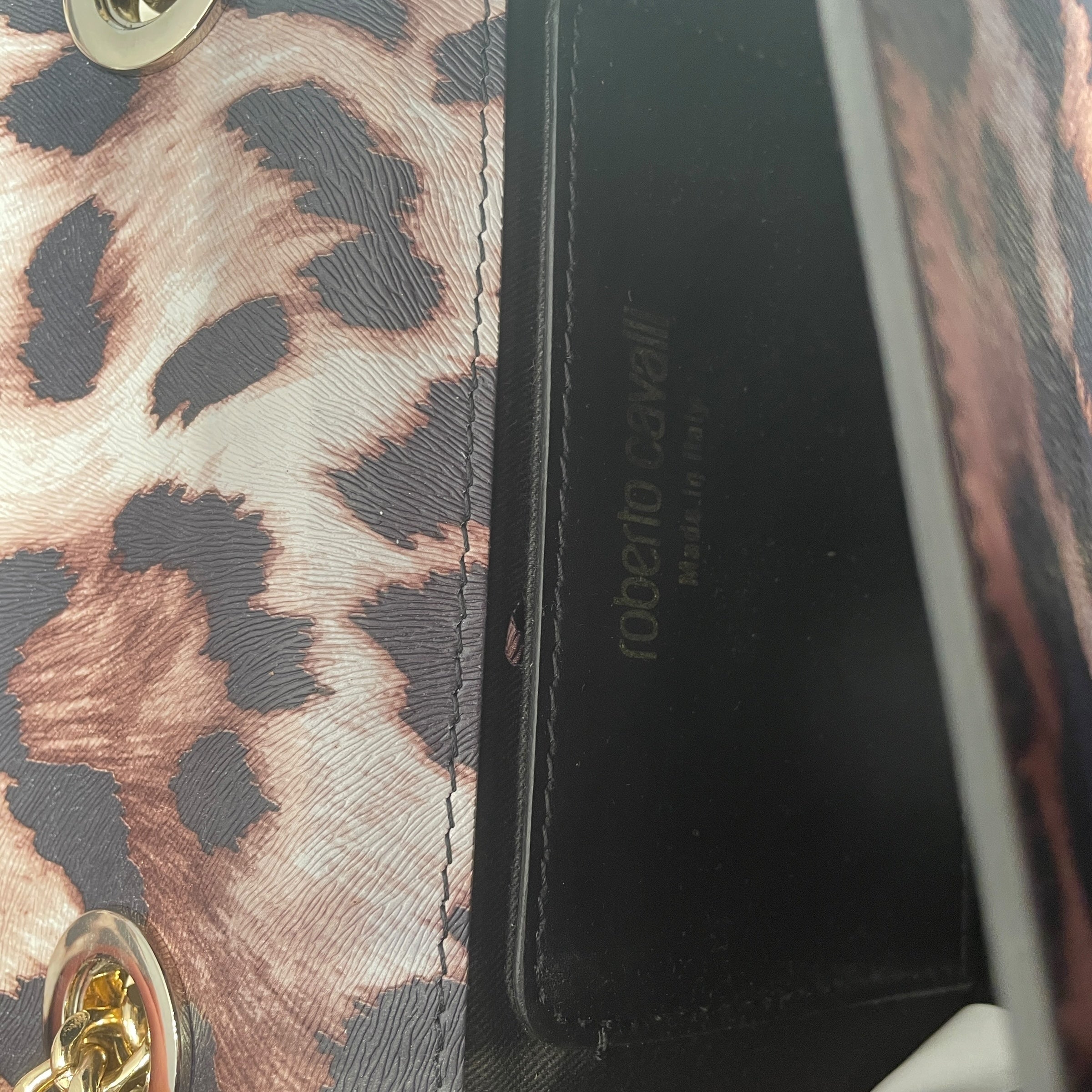 roberto cavalli/Cross Body Bag/Leopard/Leather/MLT/roberto cavalli gold chain view 5
