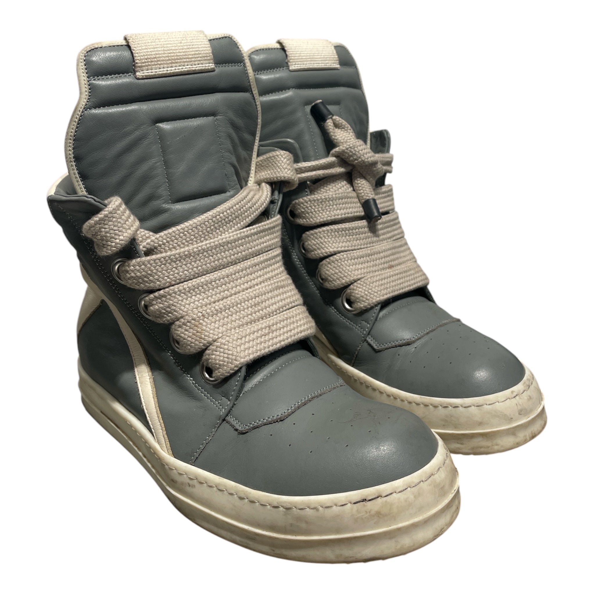 Rick Owens/Hi-Sneakers/US 9/Leather/GRY/Geobasket Jumbo Lace Grey view 1