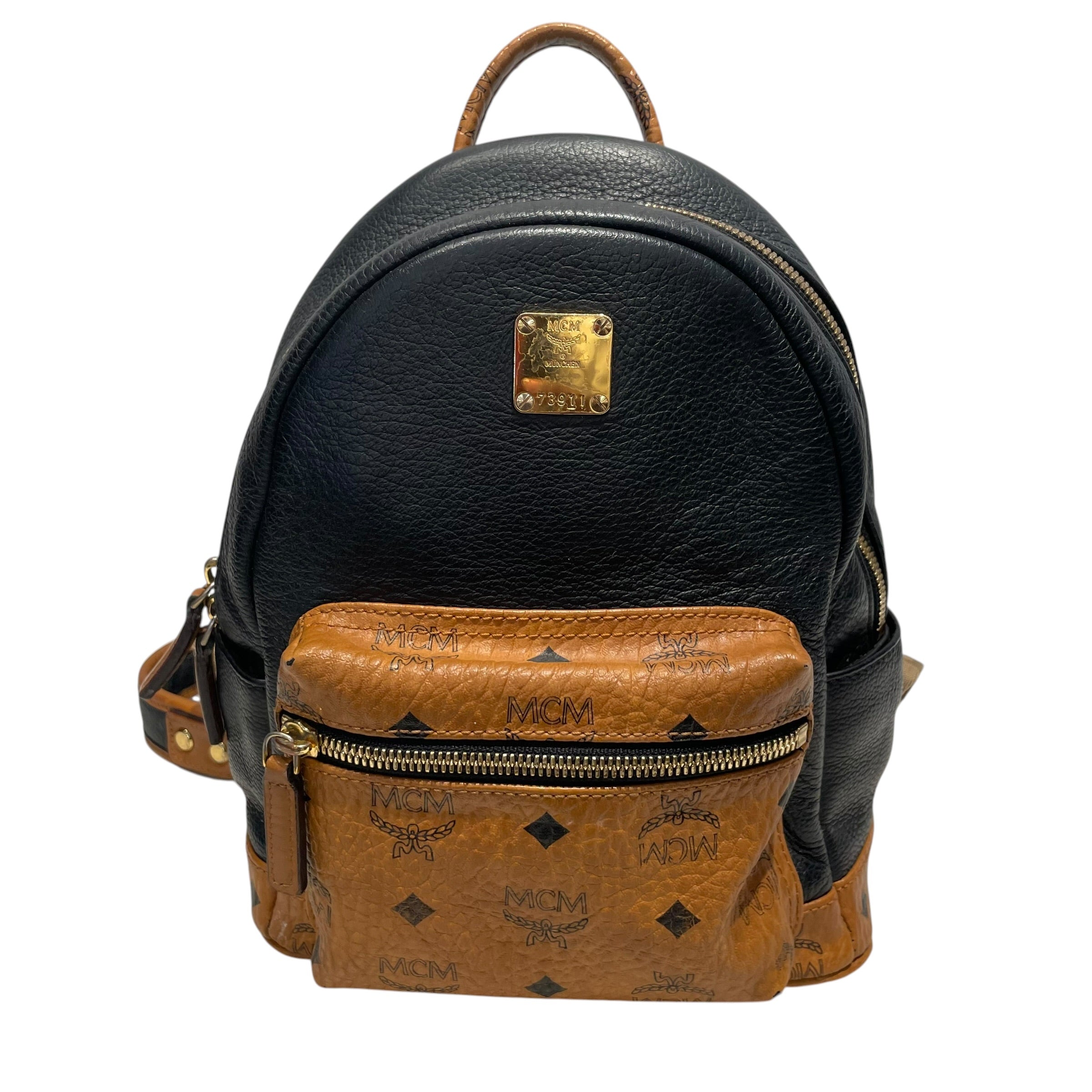 MCM/Backpack/Monogram/Leather/BLK/MINI STARK view 4