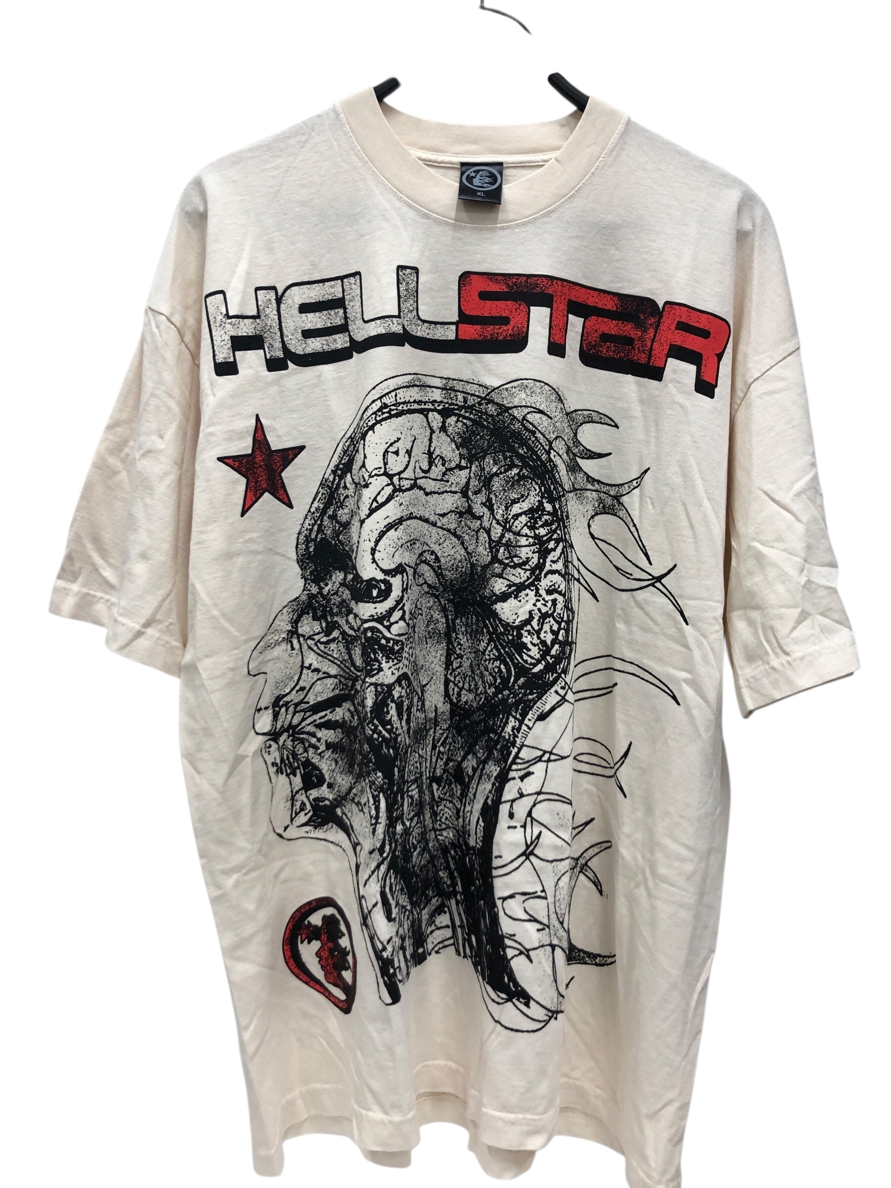 HELLSTAR/T-Shirt/XL/Cotton/WHT/Anatomical Head Split in 1/2 view 1