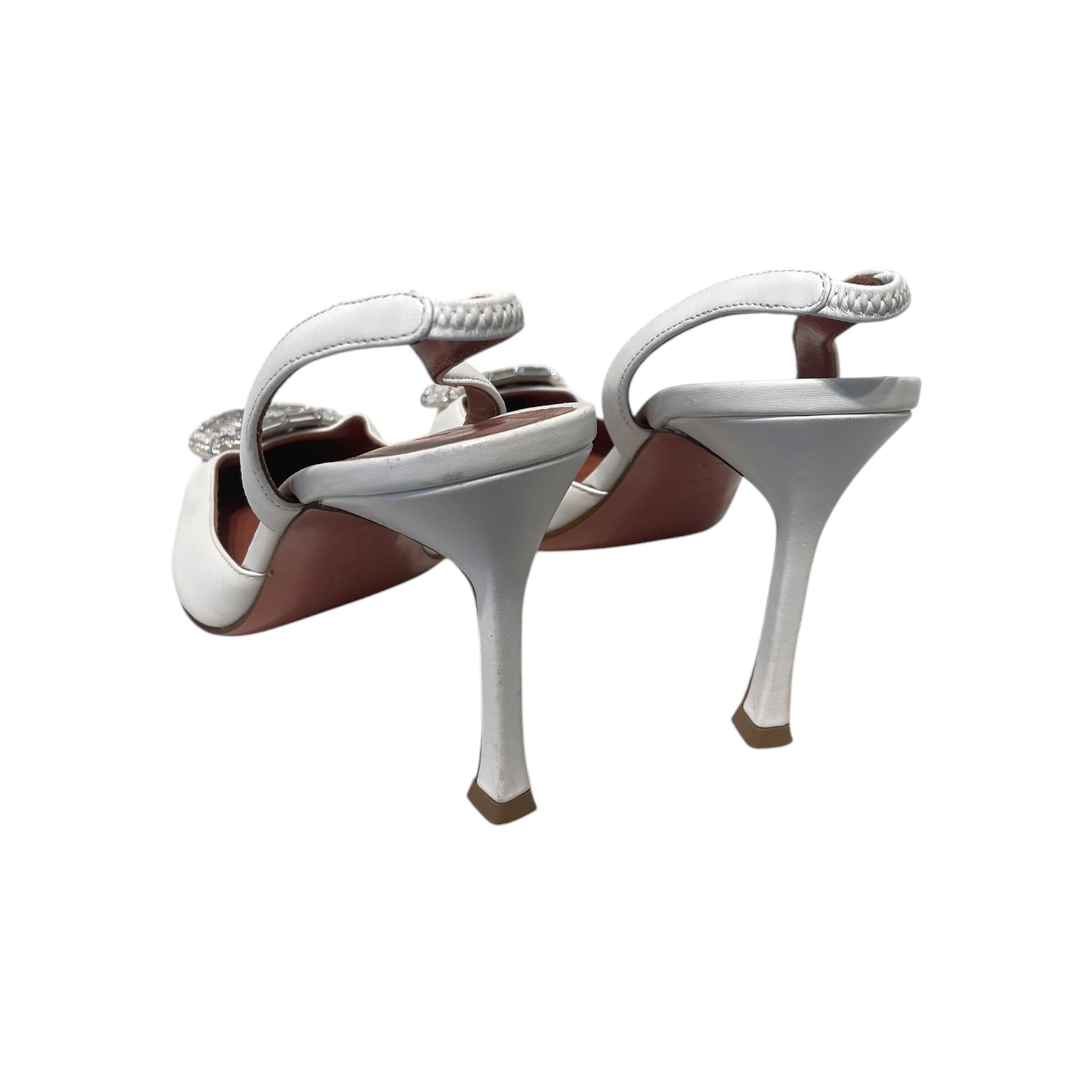 AMINA MUADDI/Heels/EU 37.5/Leather/WHT/ view 2