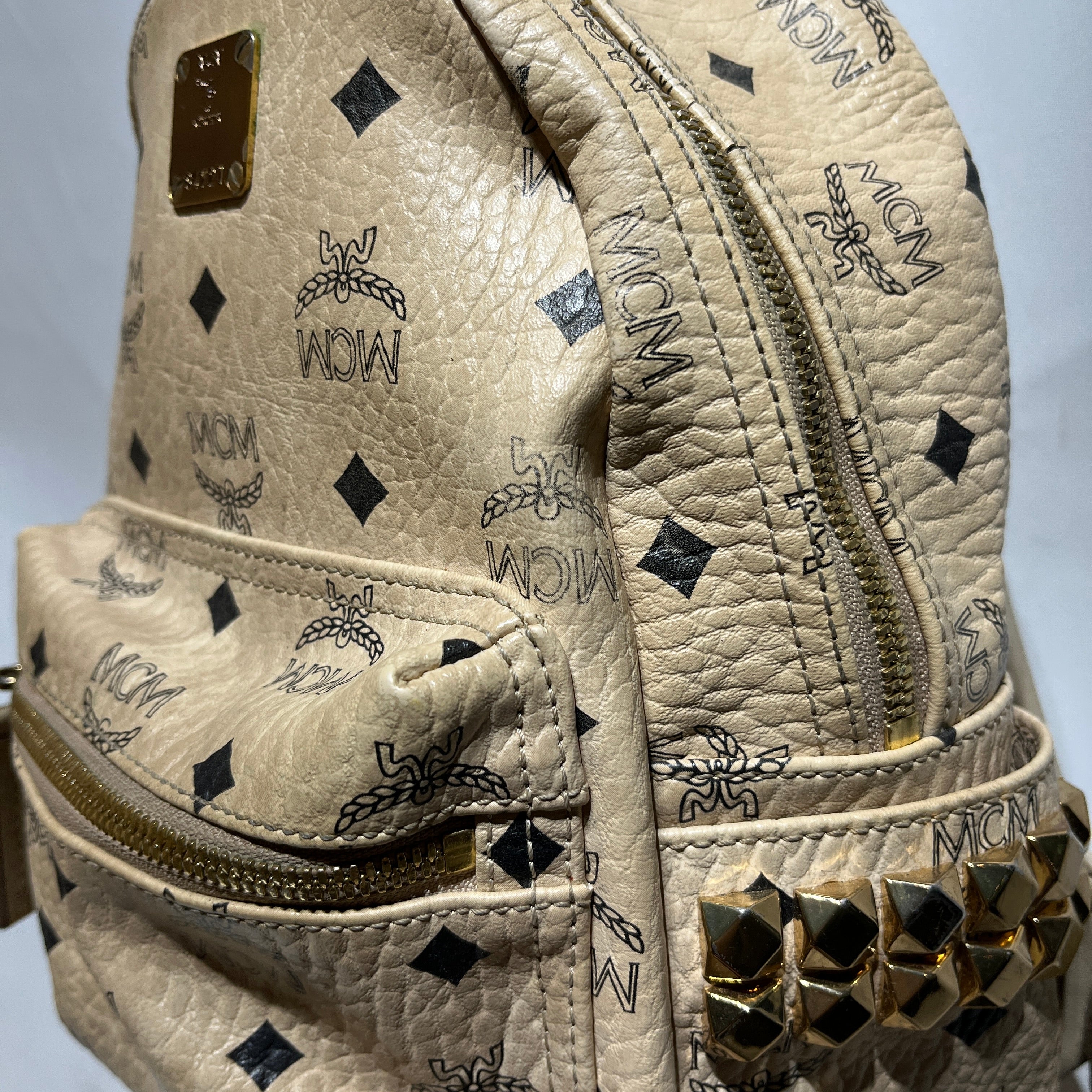 MCM/Backpack/Monogram/Leather/BEG/MINI STUDDED view 10