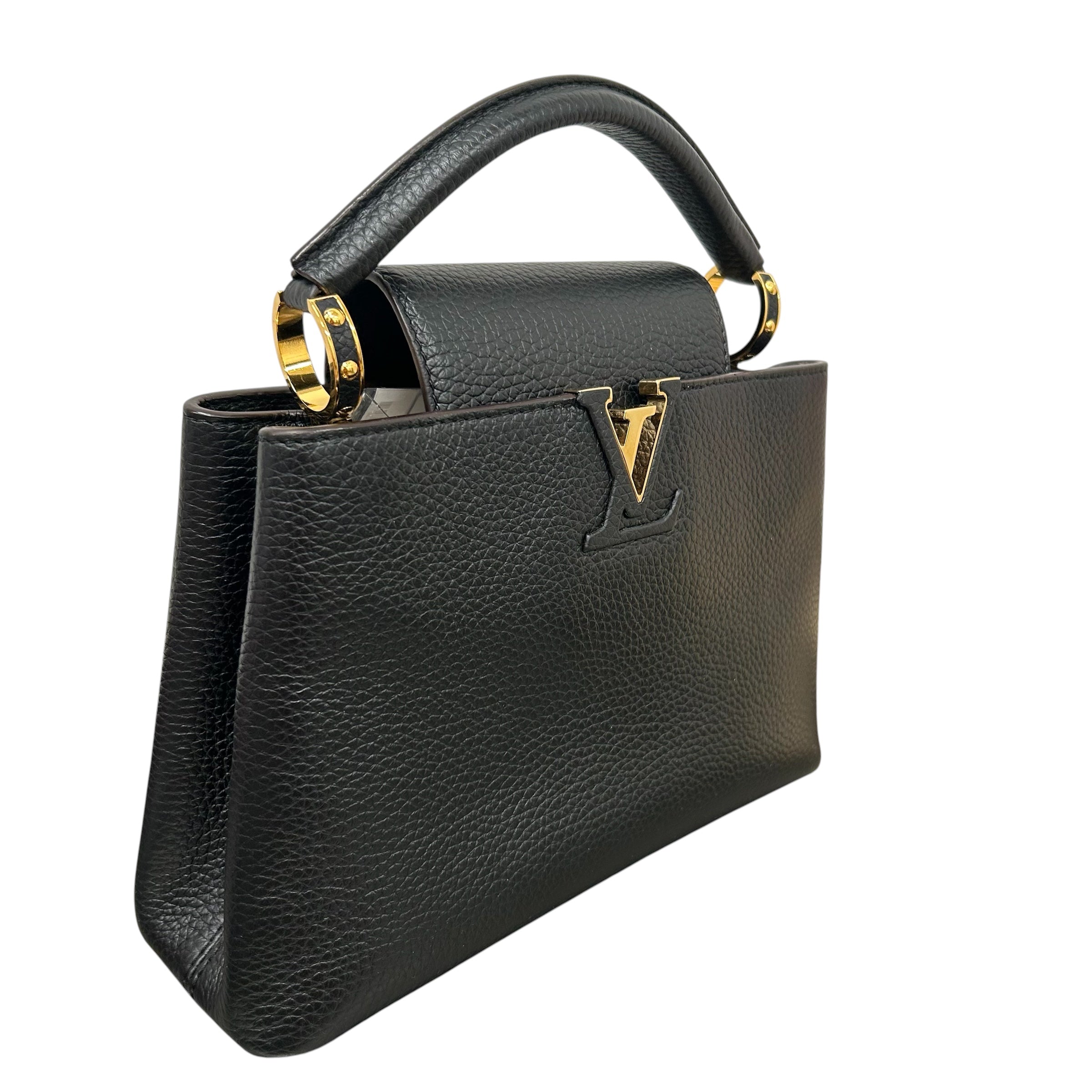 LOUIS VUITTON/Bag/Leather/BLK/CAPUCINES view 4