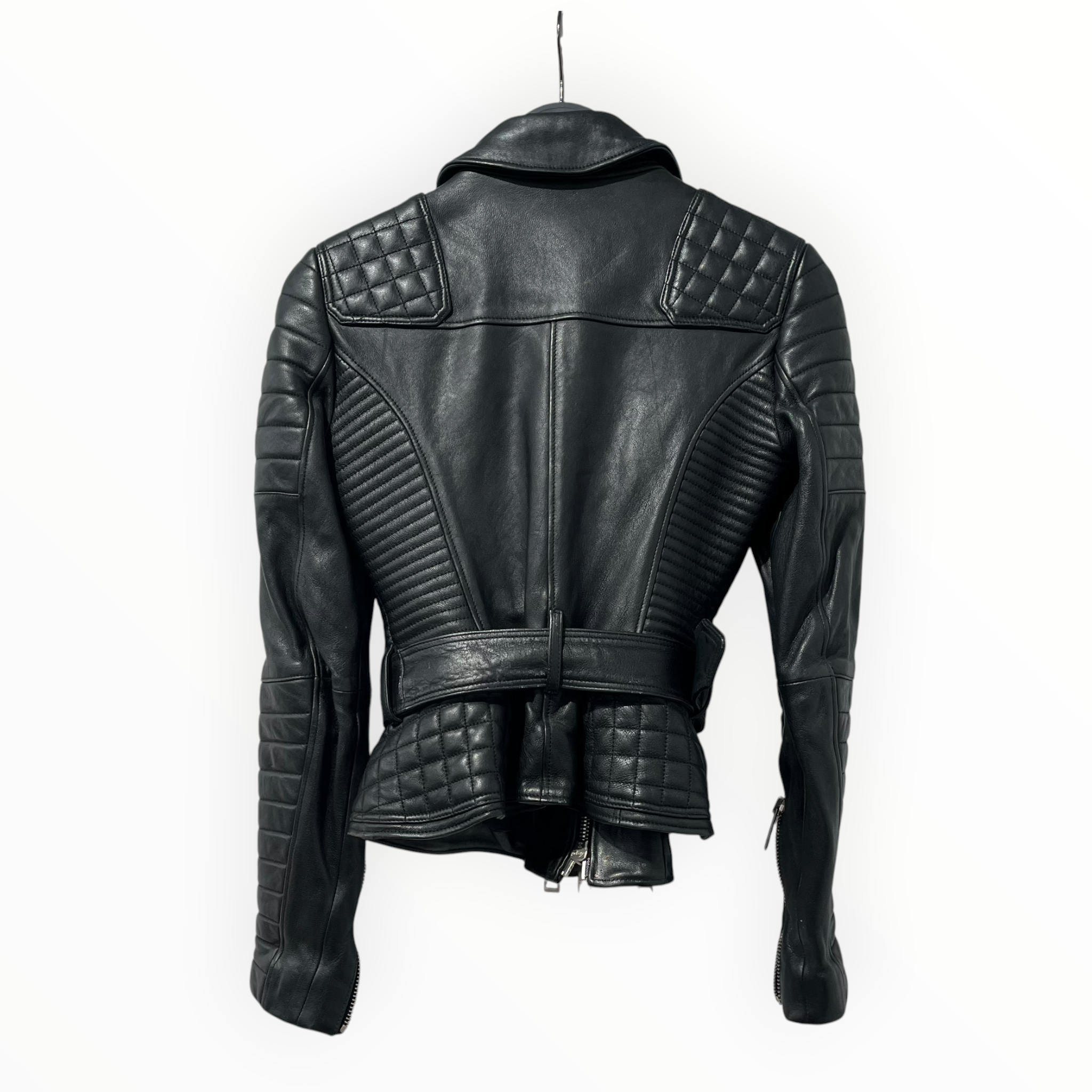BURBERRY/Leather Jkt/40/Leather/BLK/Single Breasted/ view 2