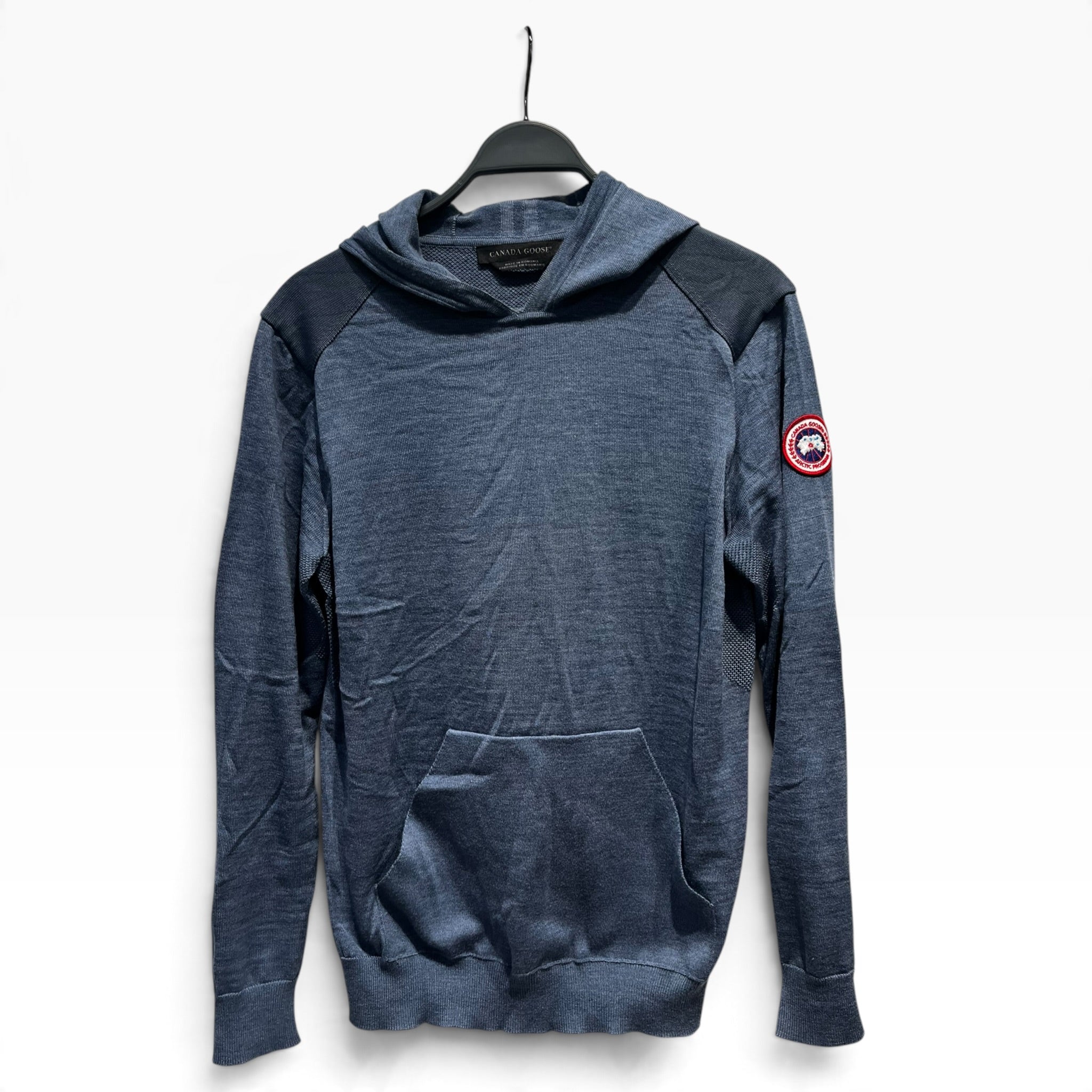 CANADA GOOSE/Hoodie/M/Cotton/BLU/Pullover/HOODIE WITH 2 STRIPES BLUE view 1