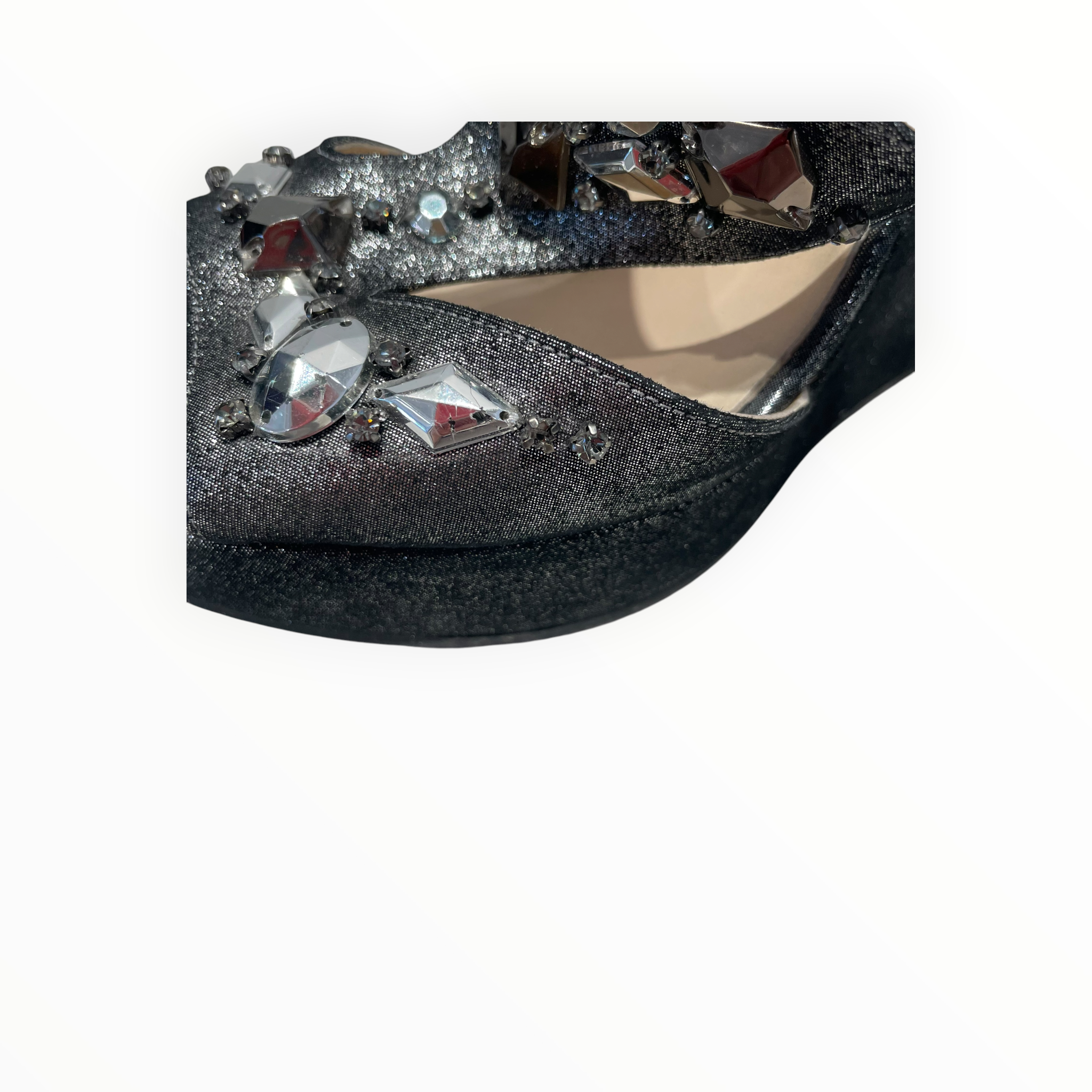 JIMMY CHOO/Heels/US 7/Leather/SLV/Jeweled Wedge heels view 8