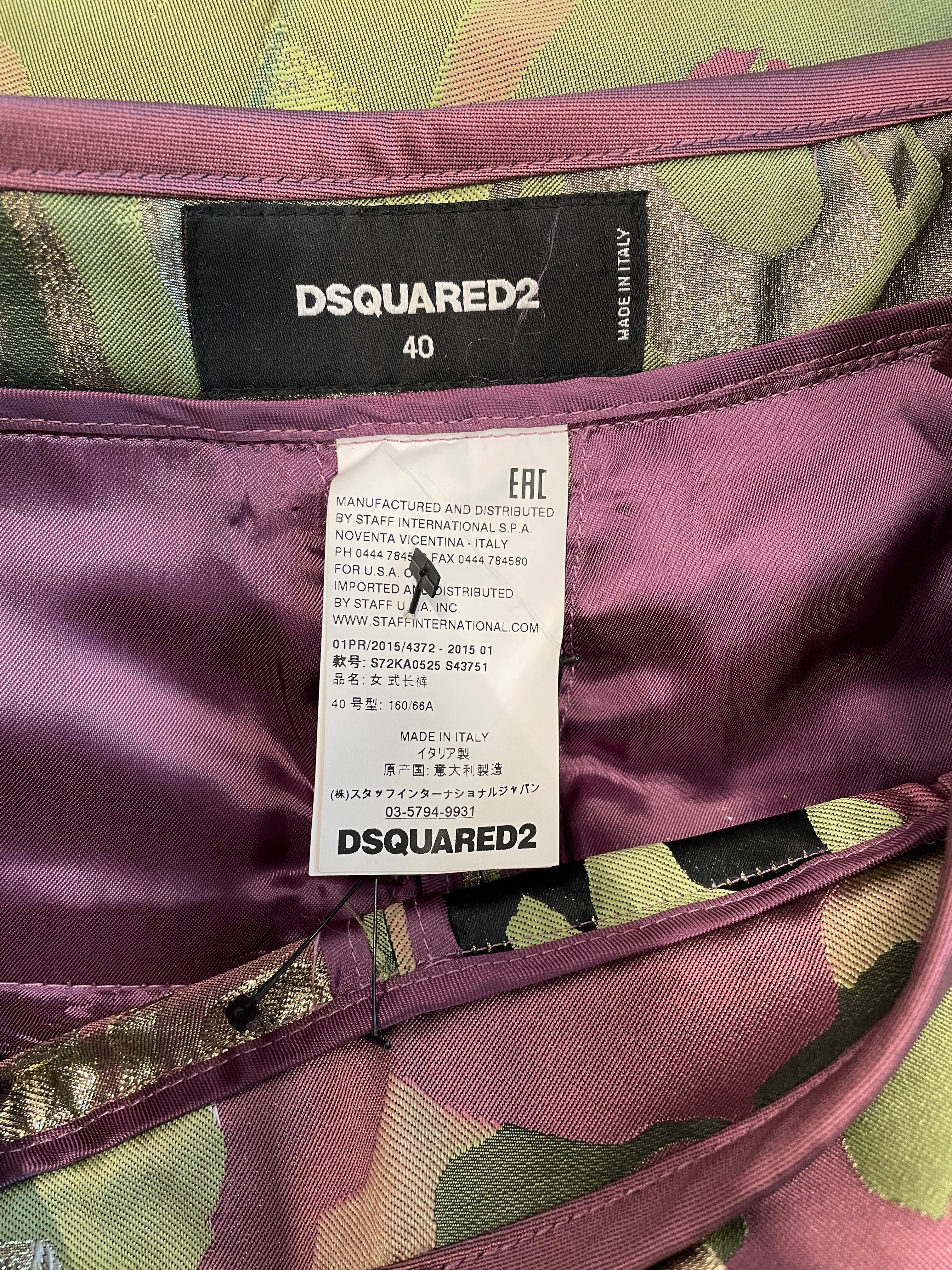 DSQUARED2/Bootcut Pants/40/Floral Pattern/Polyester/GRN/WOVEN FLORAL SIDE ZIP view 4