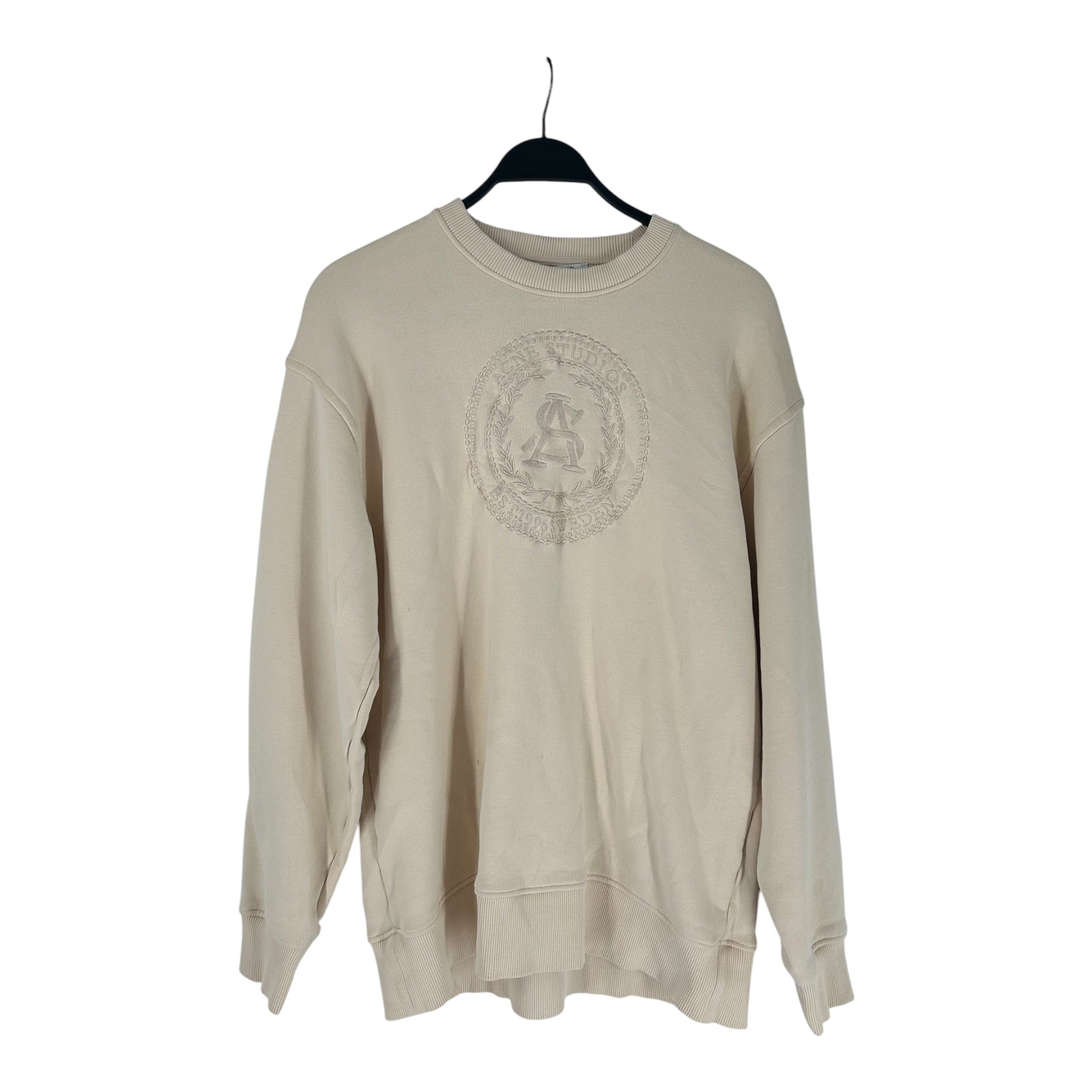 Acne Studios/Sweatshirt/M/Cotton/CRM/CREST W LOGO FRNT view 1
