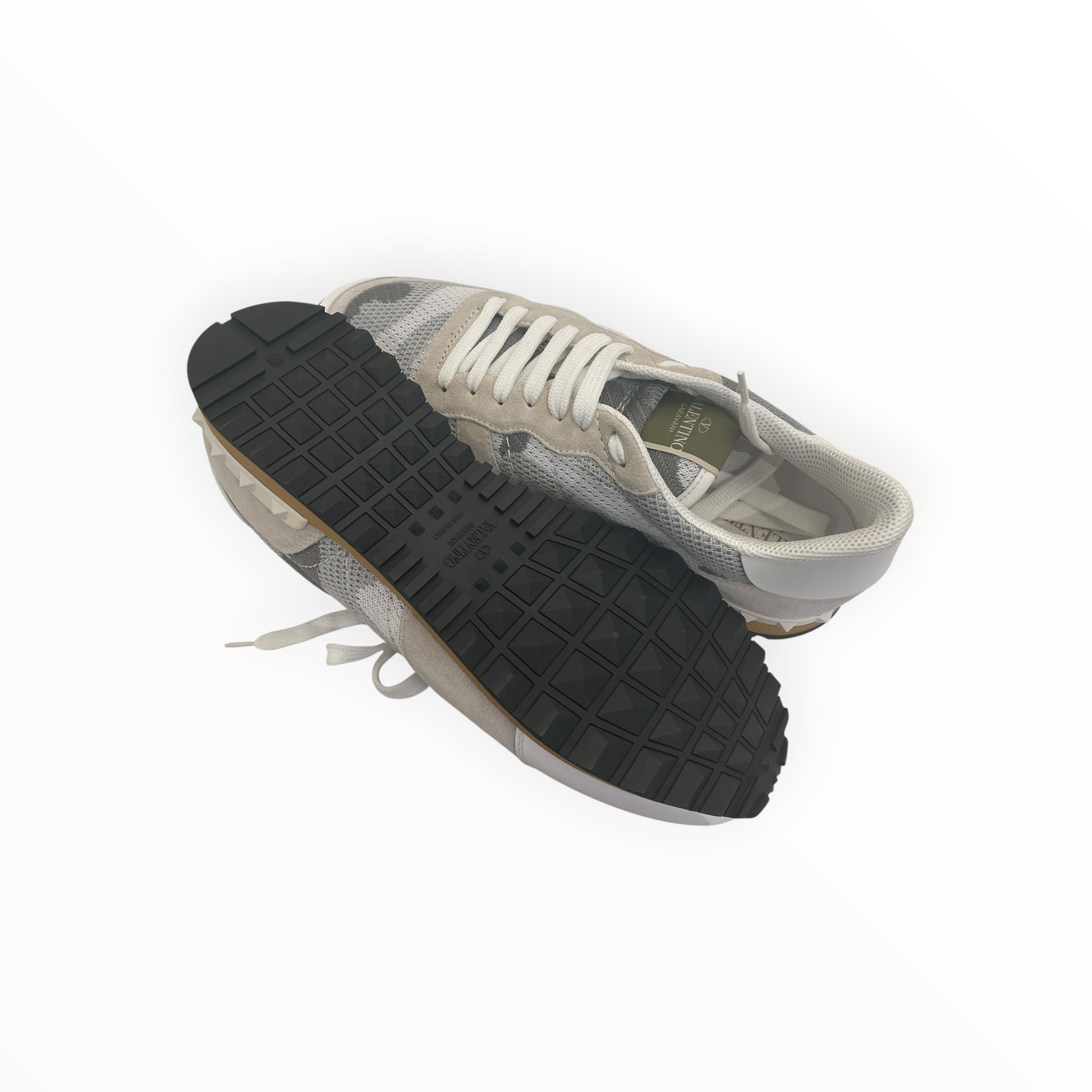 VALENTINO/Low-Sneakers/EU 43/Cotton/GRN/camo mesh view 3
