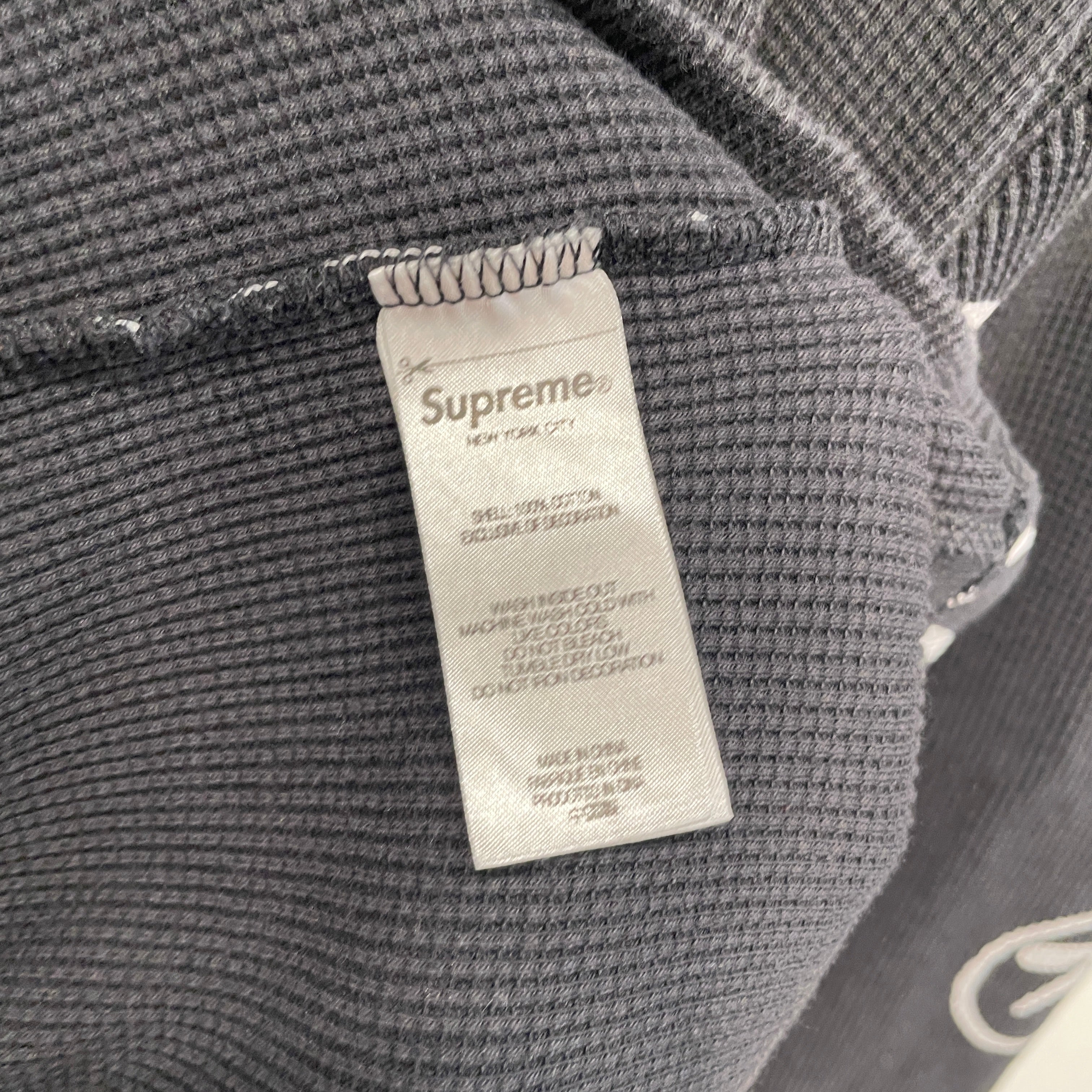 Supreme/LS T-Shirt/L/Cotton/BLK/All Over Print/APHEX TWIN LOGO WHT view 4