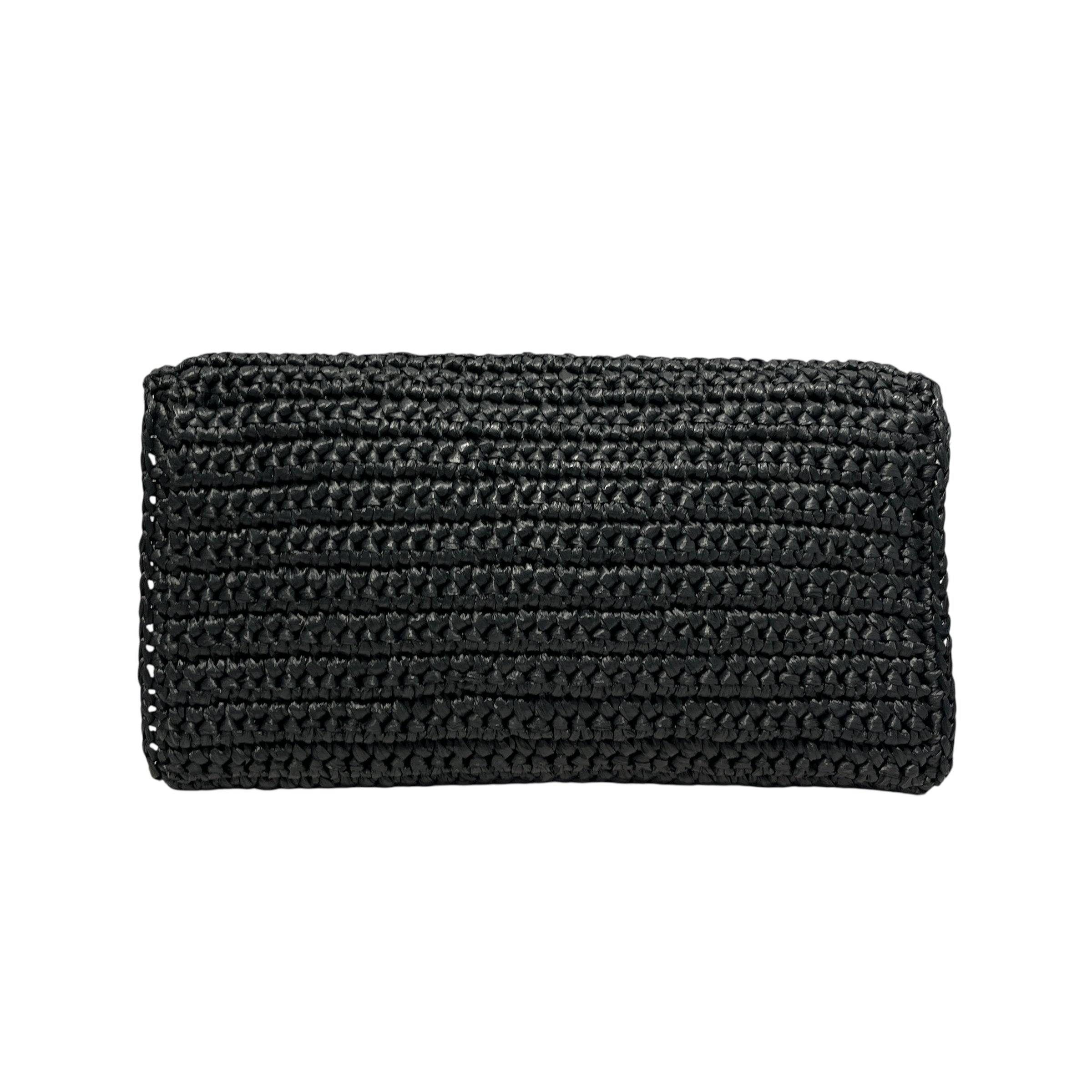 YVES SAINT LAURENT/Hand Bag/BLK/RAFFA SHOULDER BAG WOVEN GOLD view 2