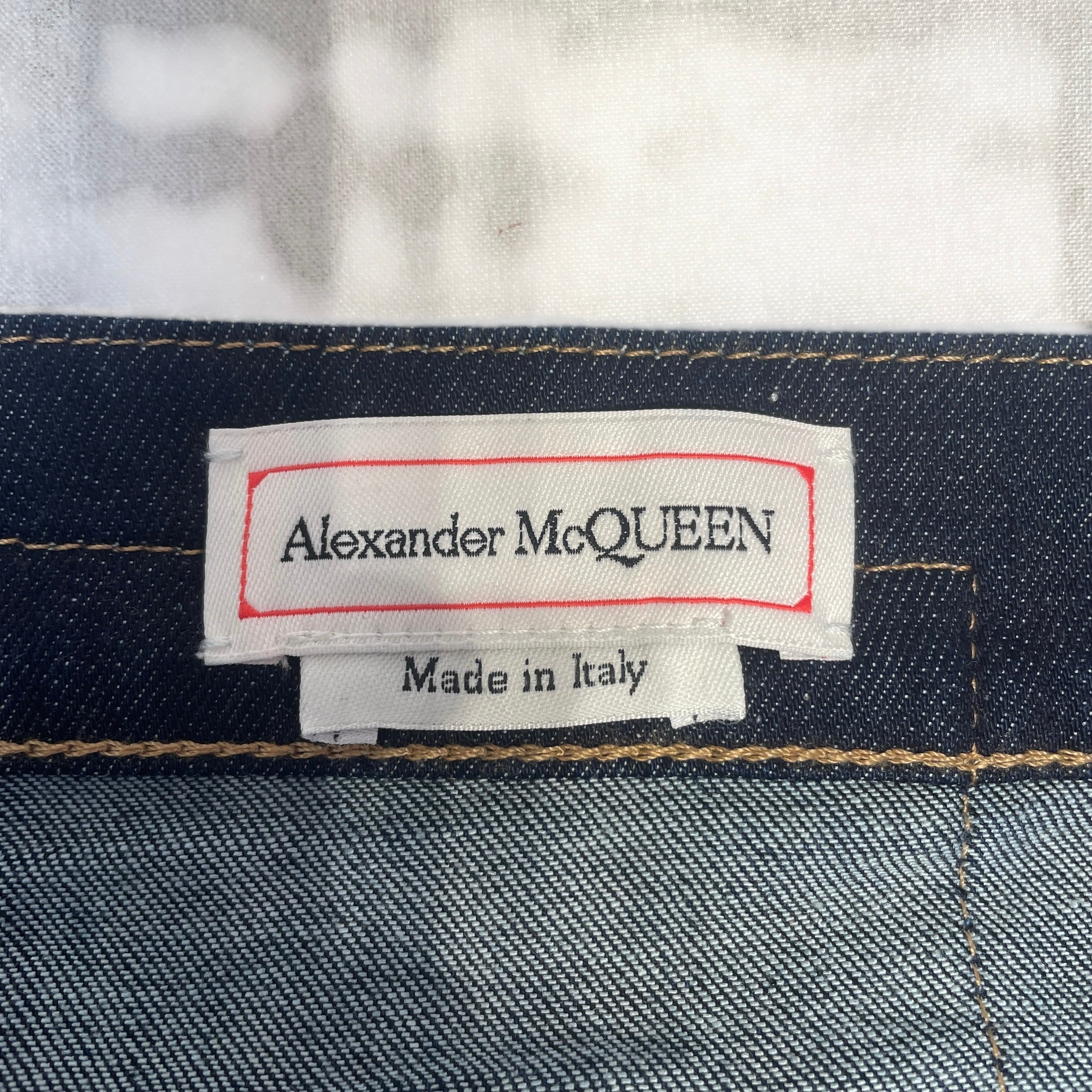 Alexander McQueen/Bottoms/48/Denim/NVY/alexander mcqueen studded back view 3