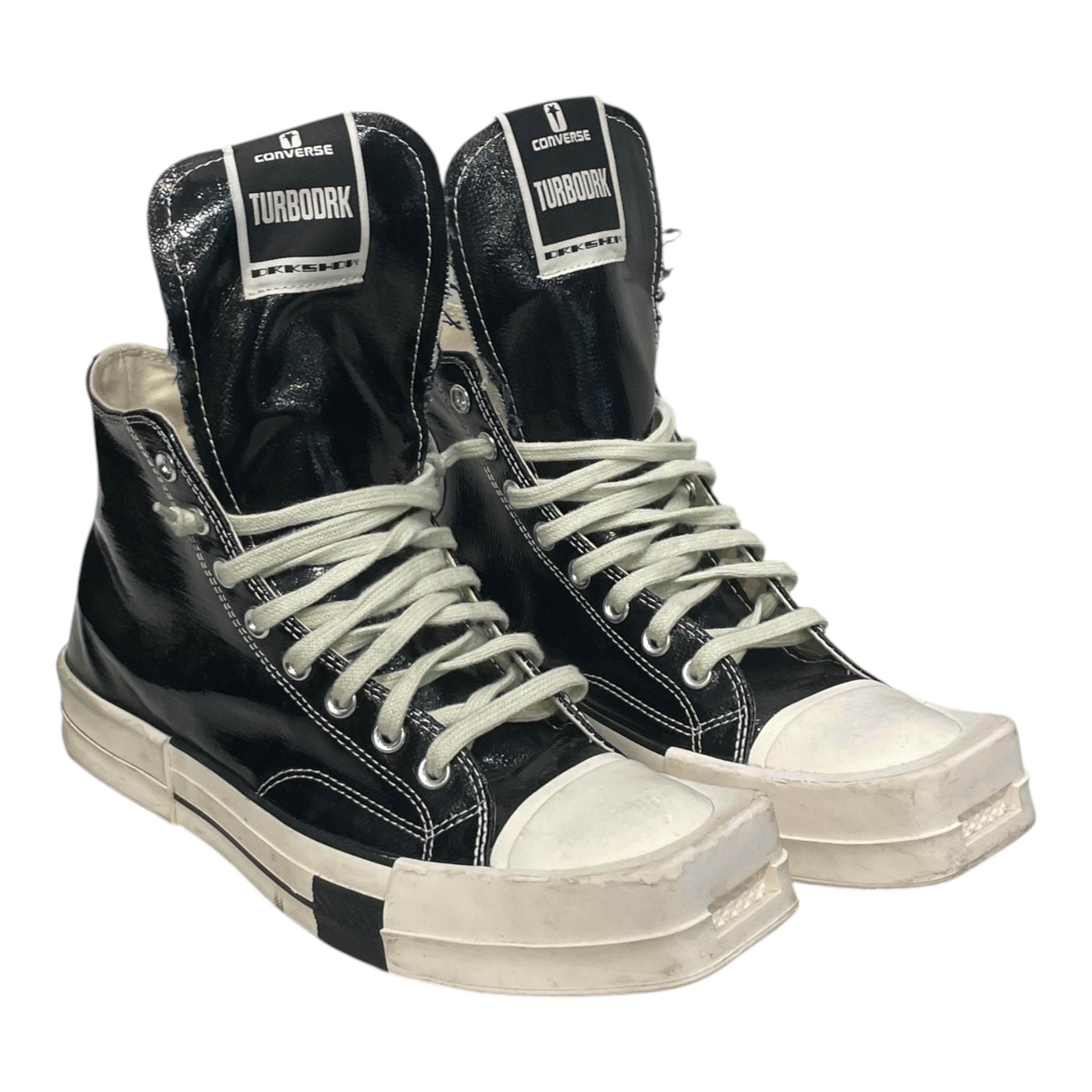 RICK OWENS DRKSHDW/CONVERSE/Hi-Sneakers/US 10.5/Cotton/BLK/SQUARE TOE view 1