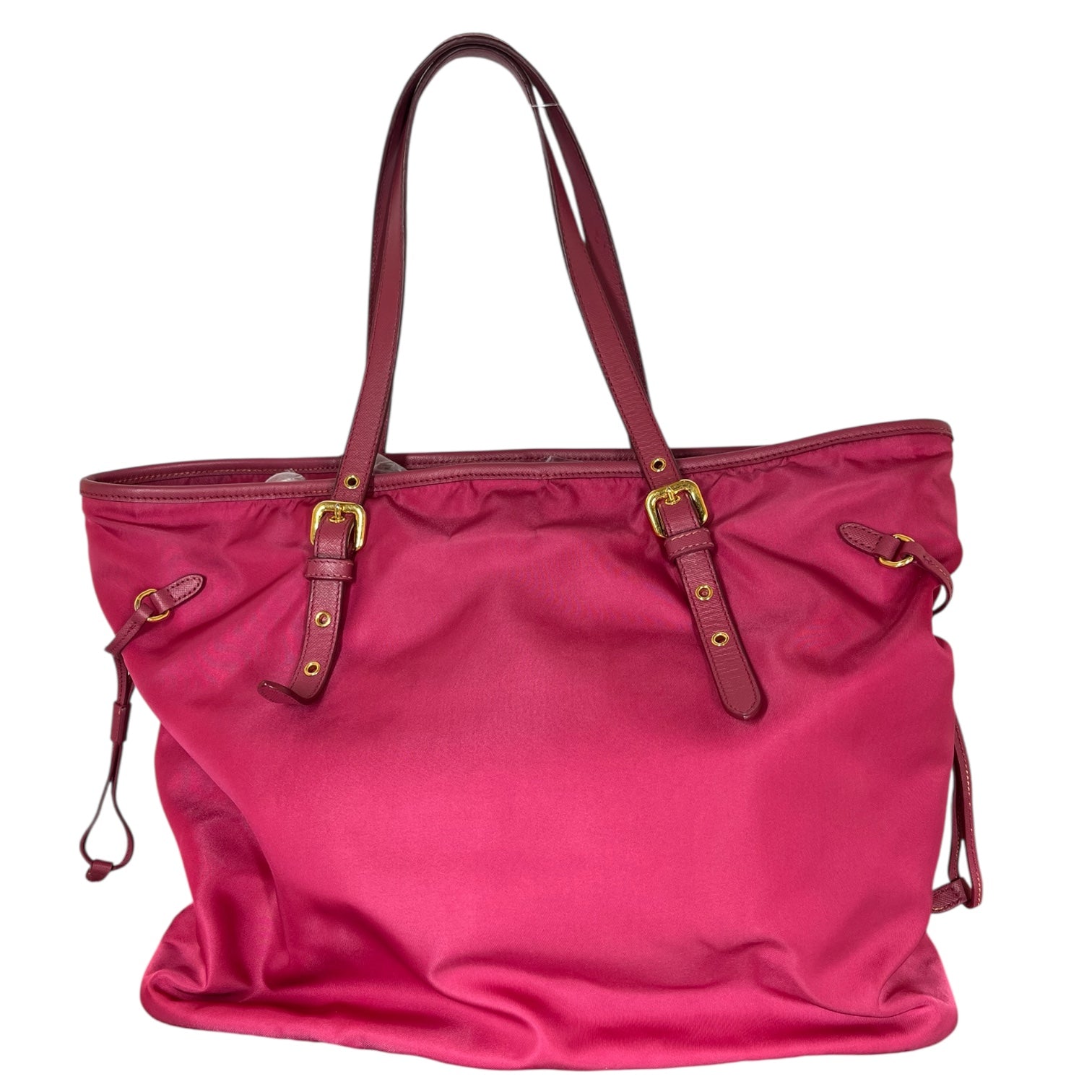 PRADA/Bag/Cotton/PNK/TESSUTO TOTE W/ LEATHER TRIM view 2