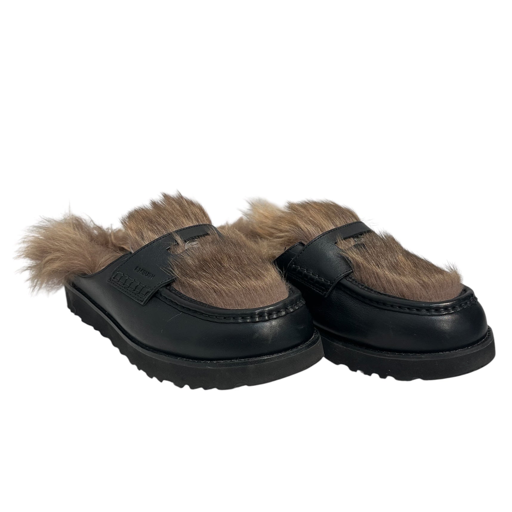 AMBUSH/UGG australia/Shoes/US 8/Leather/BLK/fur top slip ons view 1