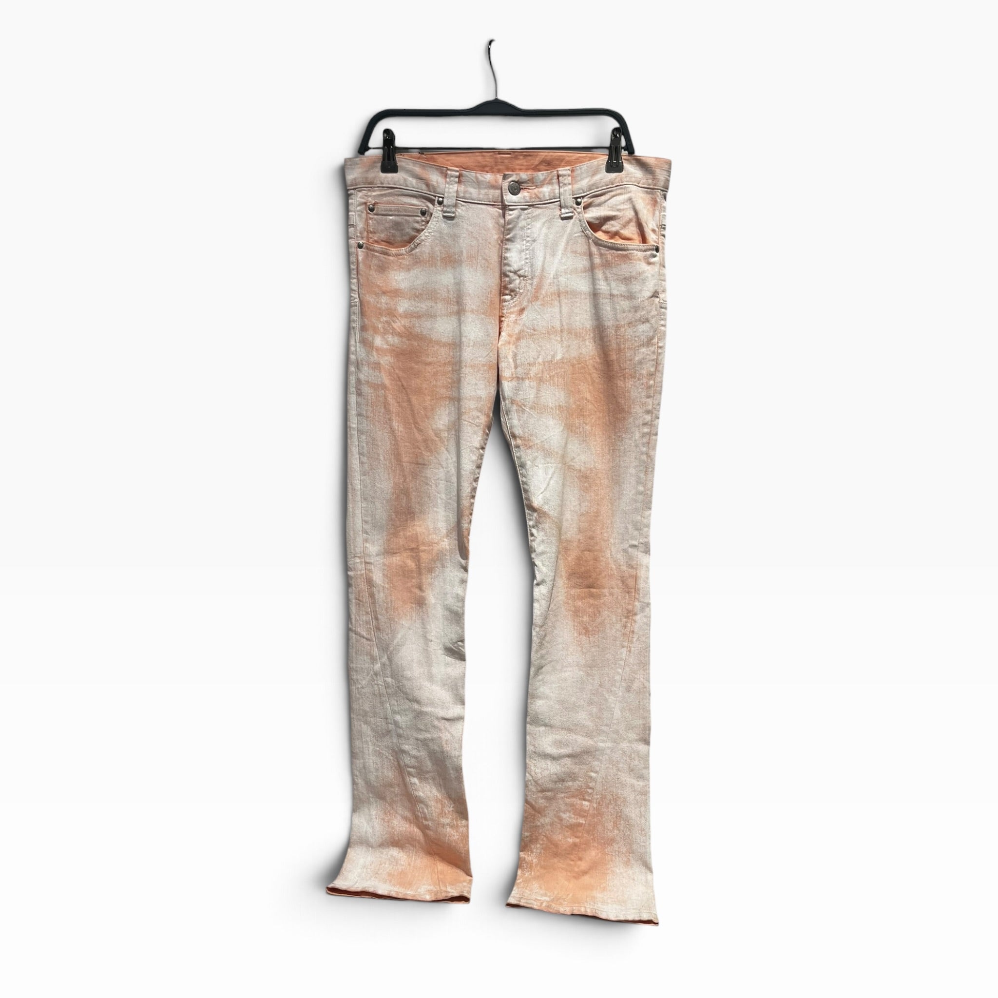 TORNADO MART/Bootcut Pants/L/Cotton/PNK/Pink/White coated flares view 1