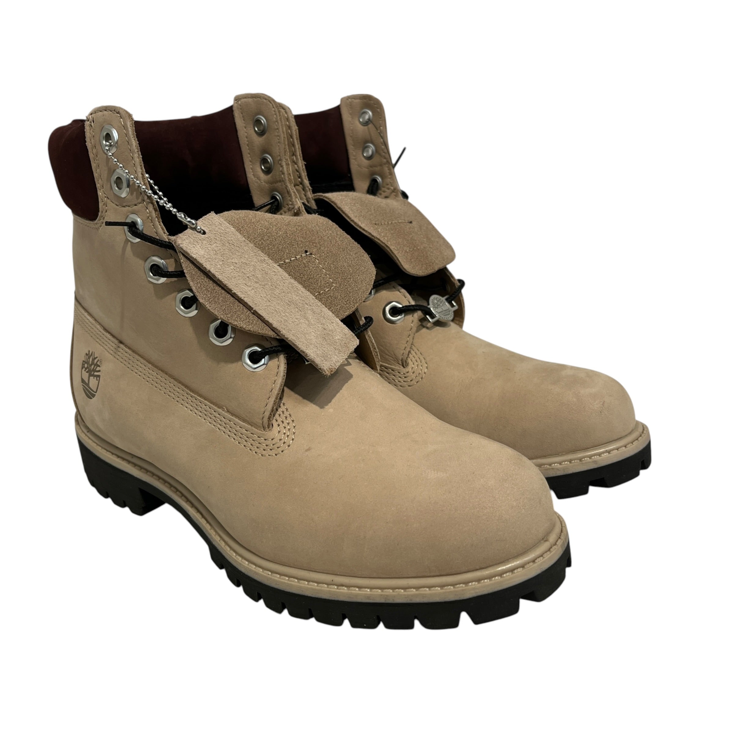 Timberland/Boots/US 8.5/Leather/CRM/Red Ankle Cuffs view 1