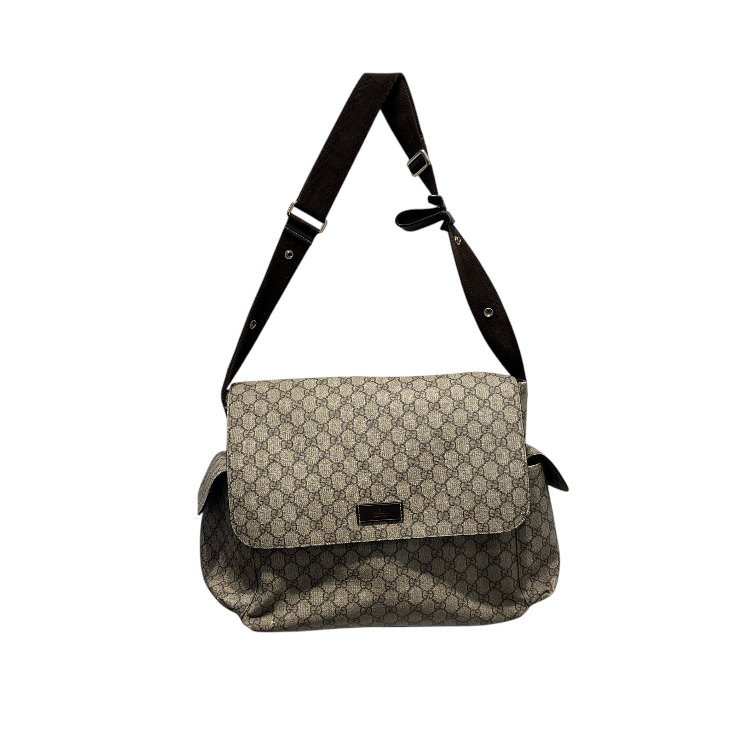 GUCCI/Boston Bag/OS/Monogram/Denim/MLT/GUCCI SUPREME GG WEB MESSENGER view 1